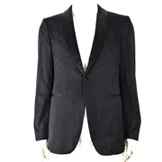 John Varvatos Star USA Brooklyn-LSC Patterned Regular Fit Dinner Jacket Black 50