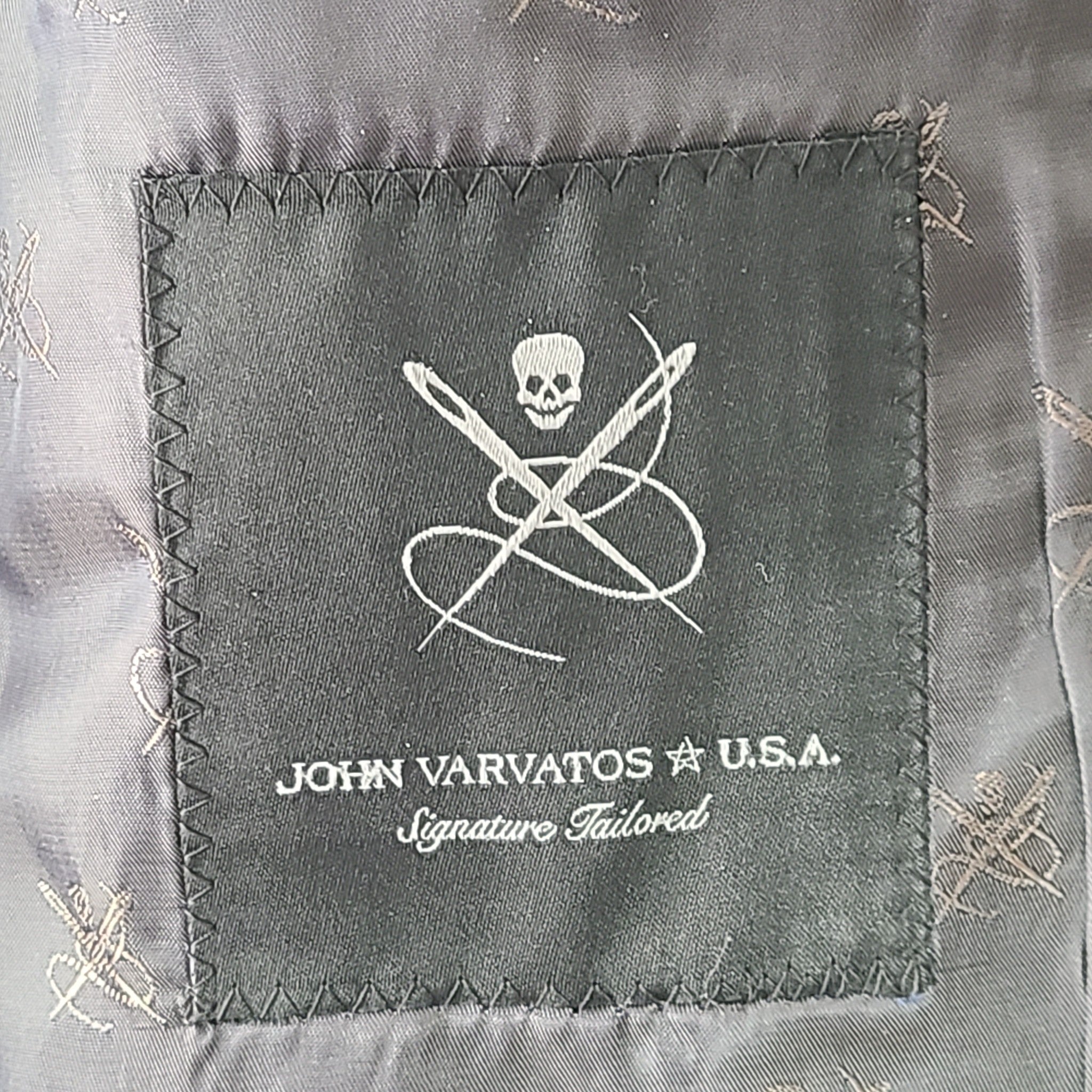 John Varvatos Star USA Brooklyn-LSC Patterned Regular Fit Dinner Jacket Black 50
