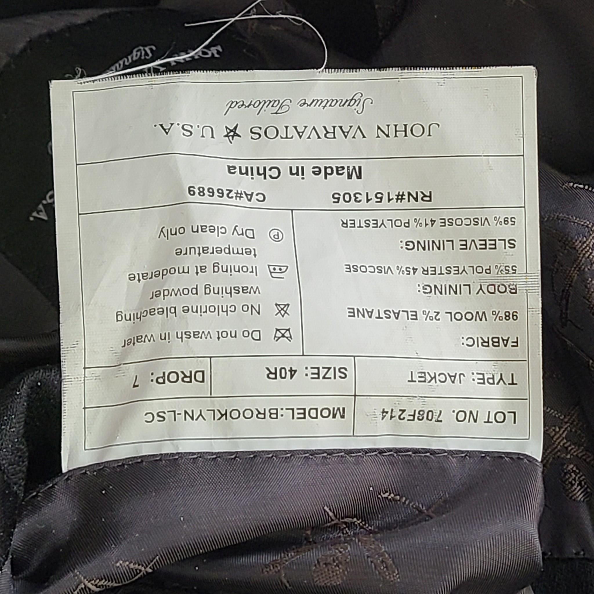 John Varvatos Star USA Brooklyn-LSC Patterned Regular Fit Dinner Jacket Black 50