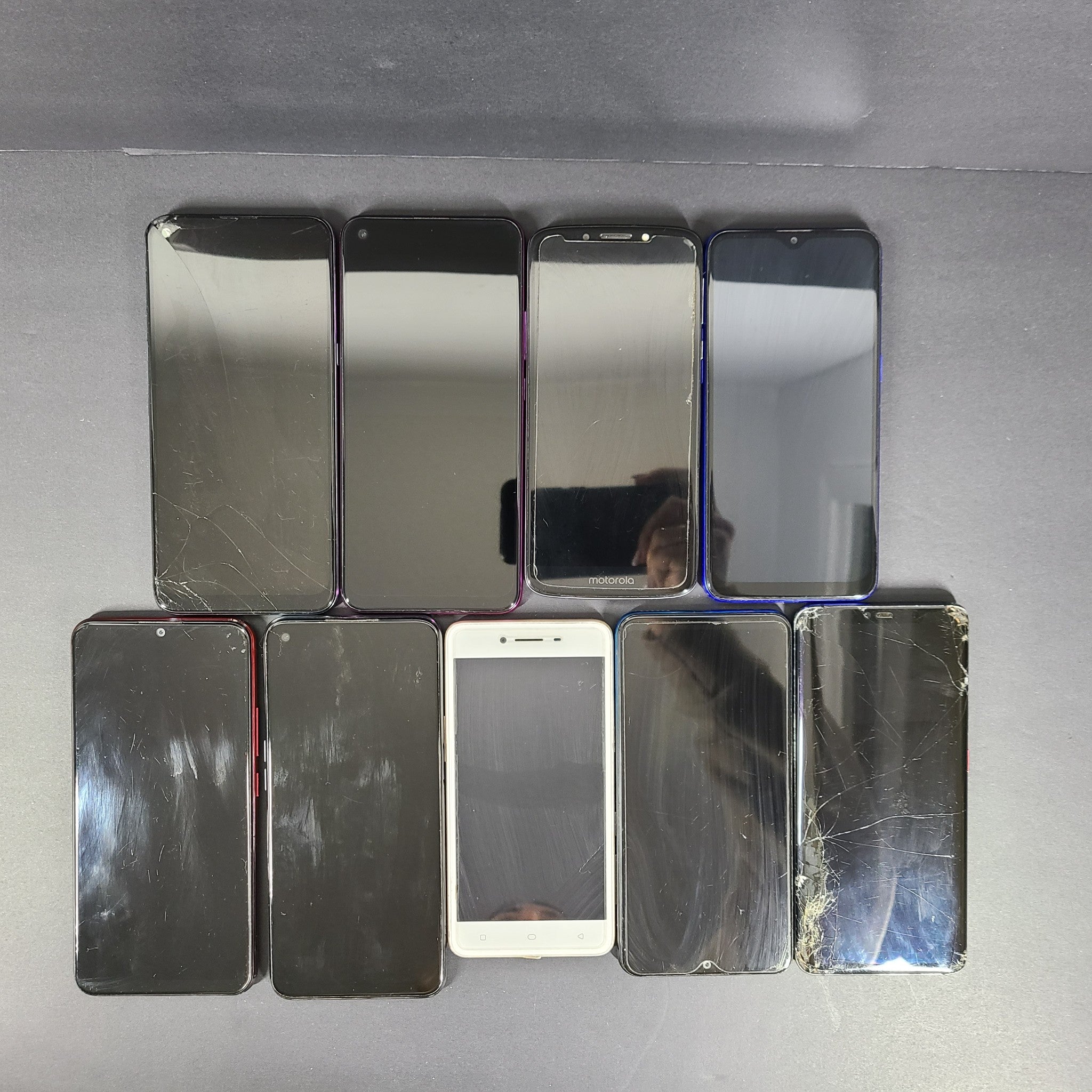 Bundle of 9 phones Oppo Vivo Huawei LG Motorola Xiaomi - FOR PARTS