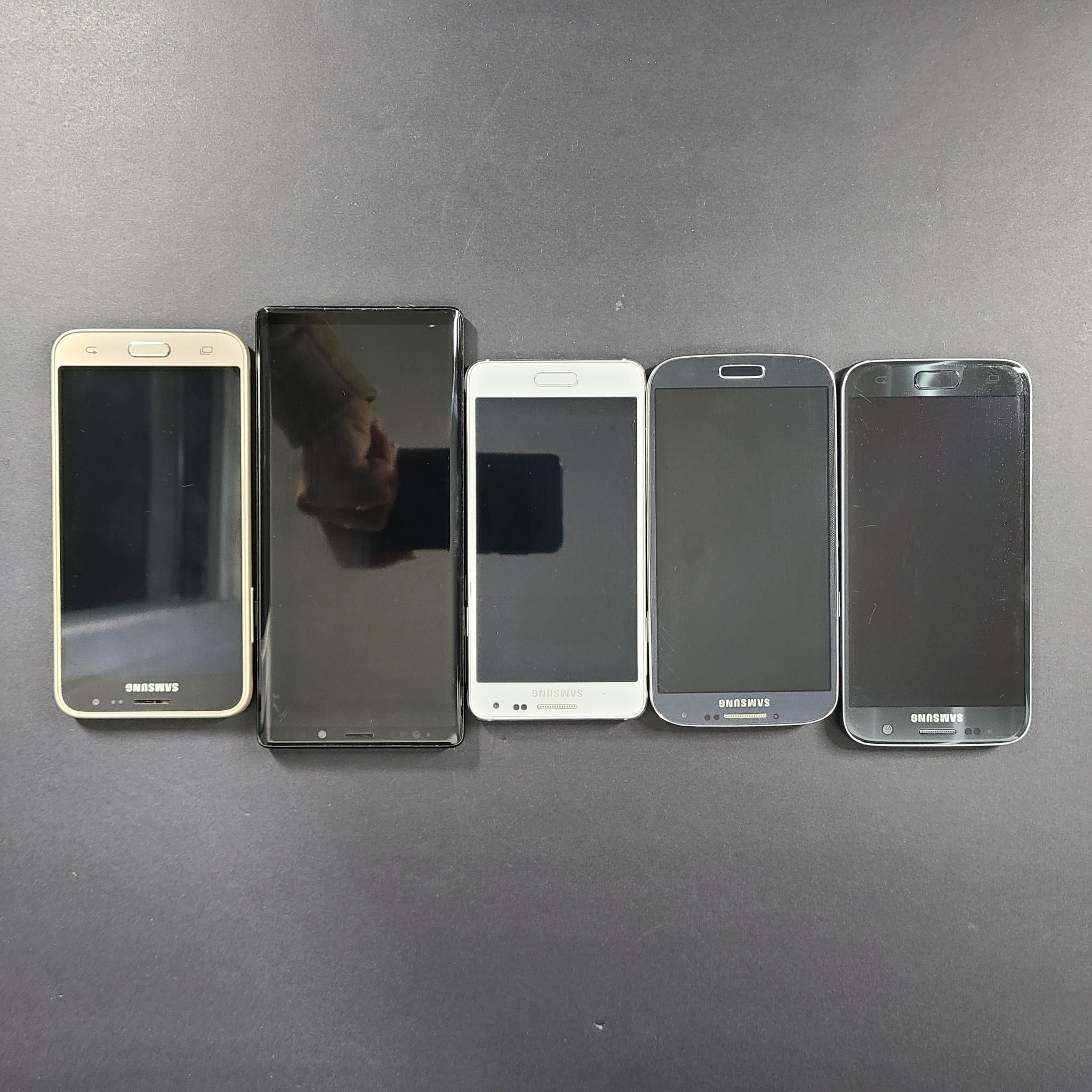 Samsung Galaxy note 9 J3 Alpha S7 S4 bundle of 5 For Parts