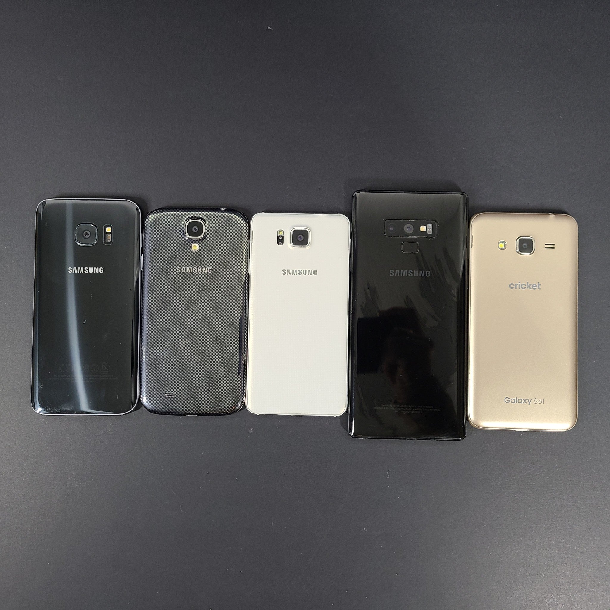 Samsung Galaxy note 9 J3 Alpha S7 S4 bundle of 5 For Parts