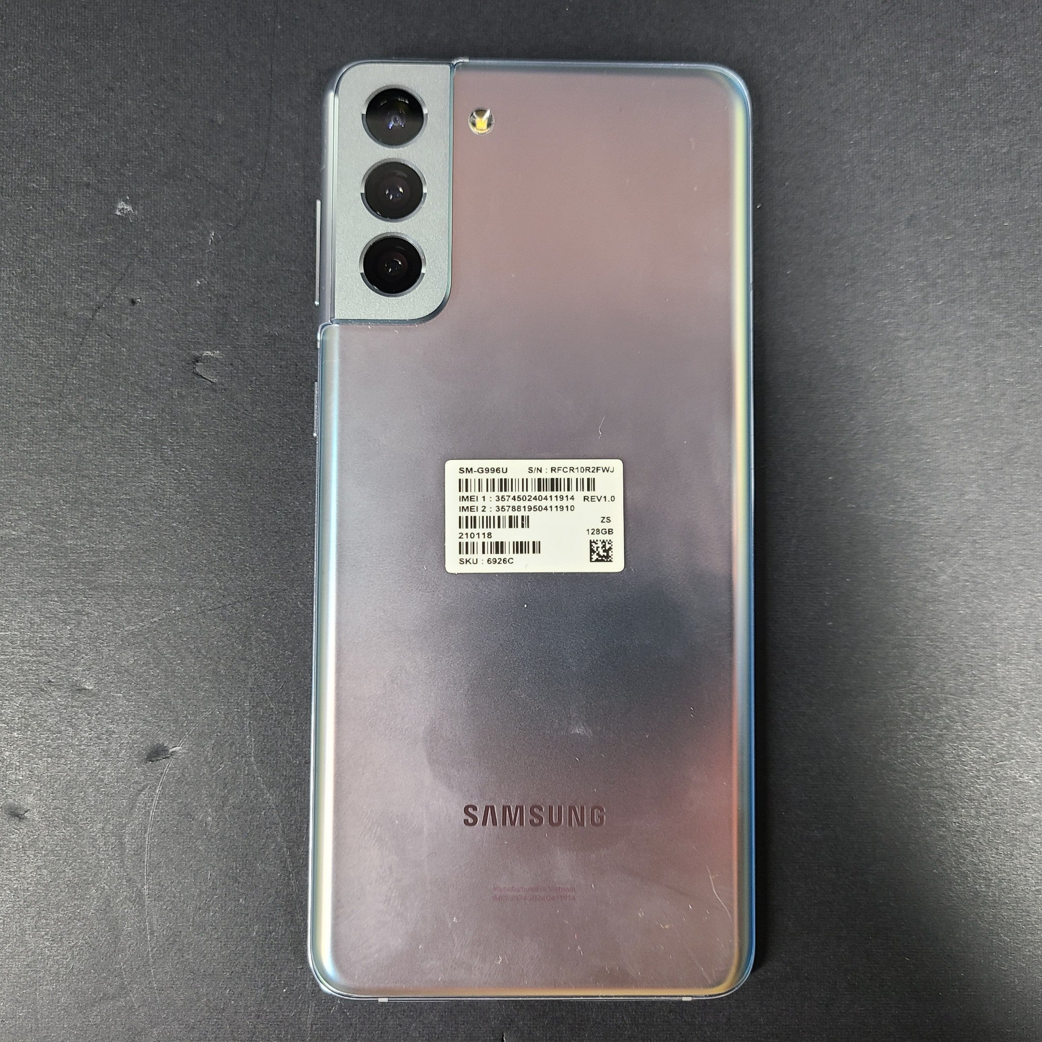 Samsung Galaxy S21+ Plus 5G SM-G996U AT&T Lock Phone 128GB Purple For Parts Read