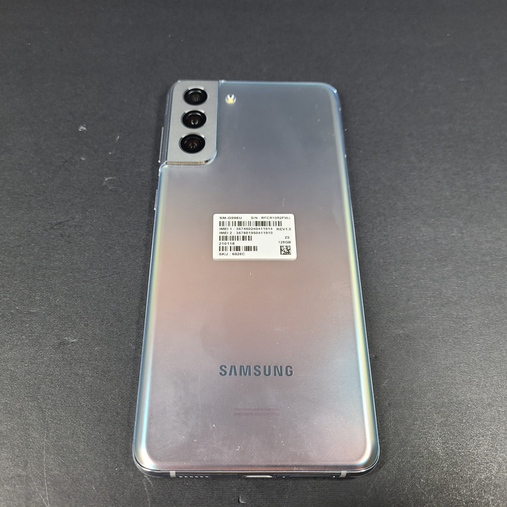 Samsung Galaxy S21+ Plus 5G SM-G996U AT&T Lock Phone 128GB Purple For Parts Read