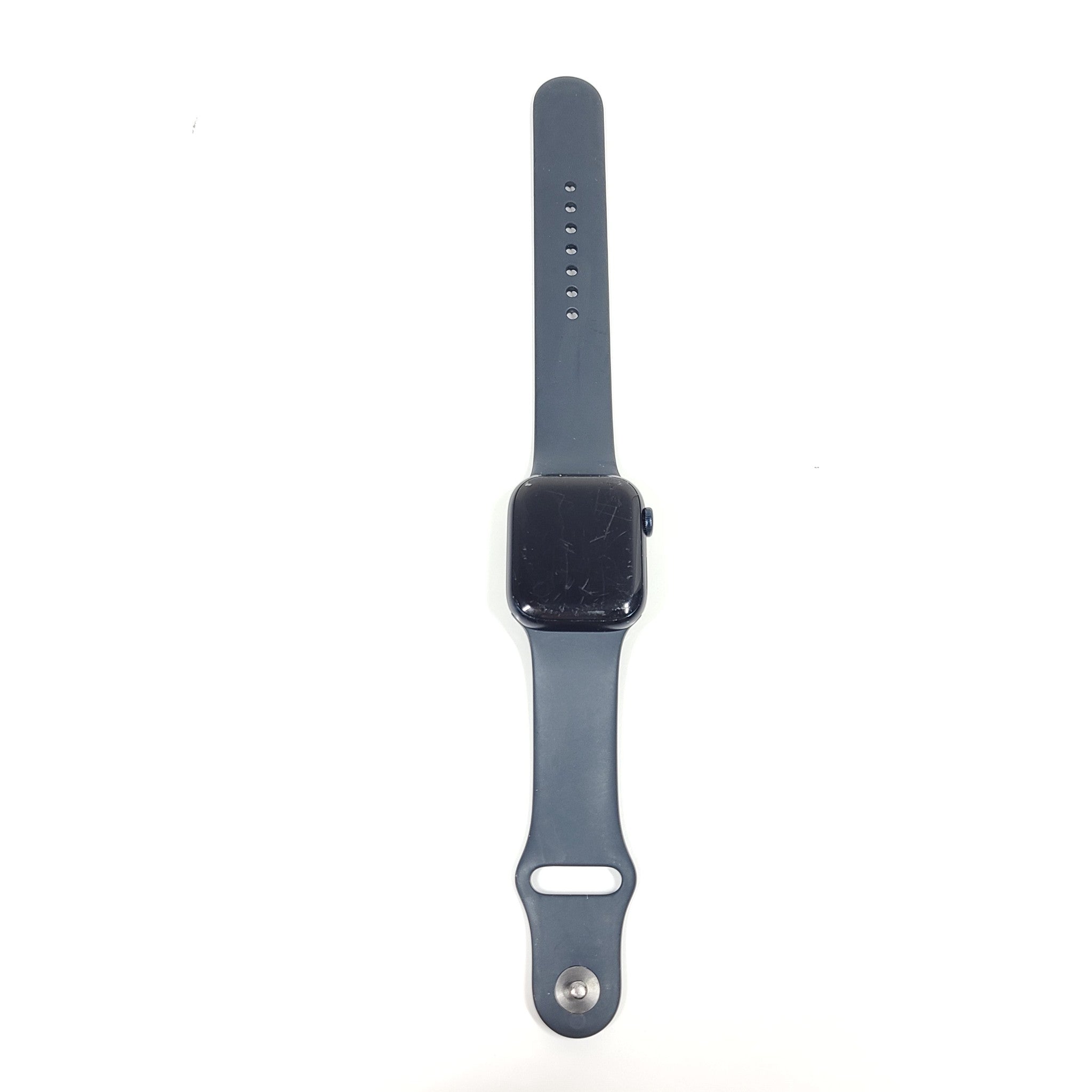 Apple Watch Series 7 41MM A2473 Aluminum Ceramic Case GPS only + Black M/L Band