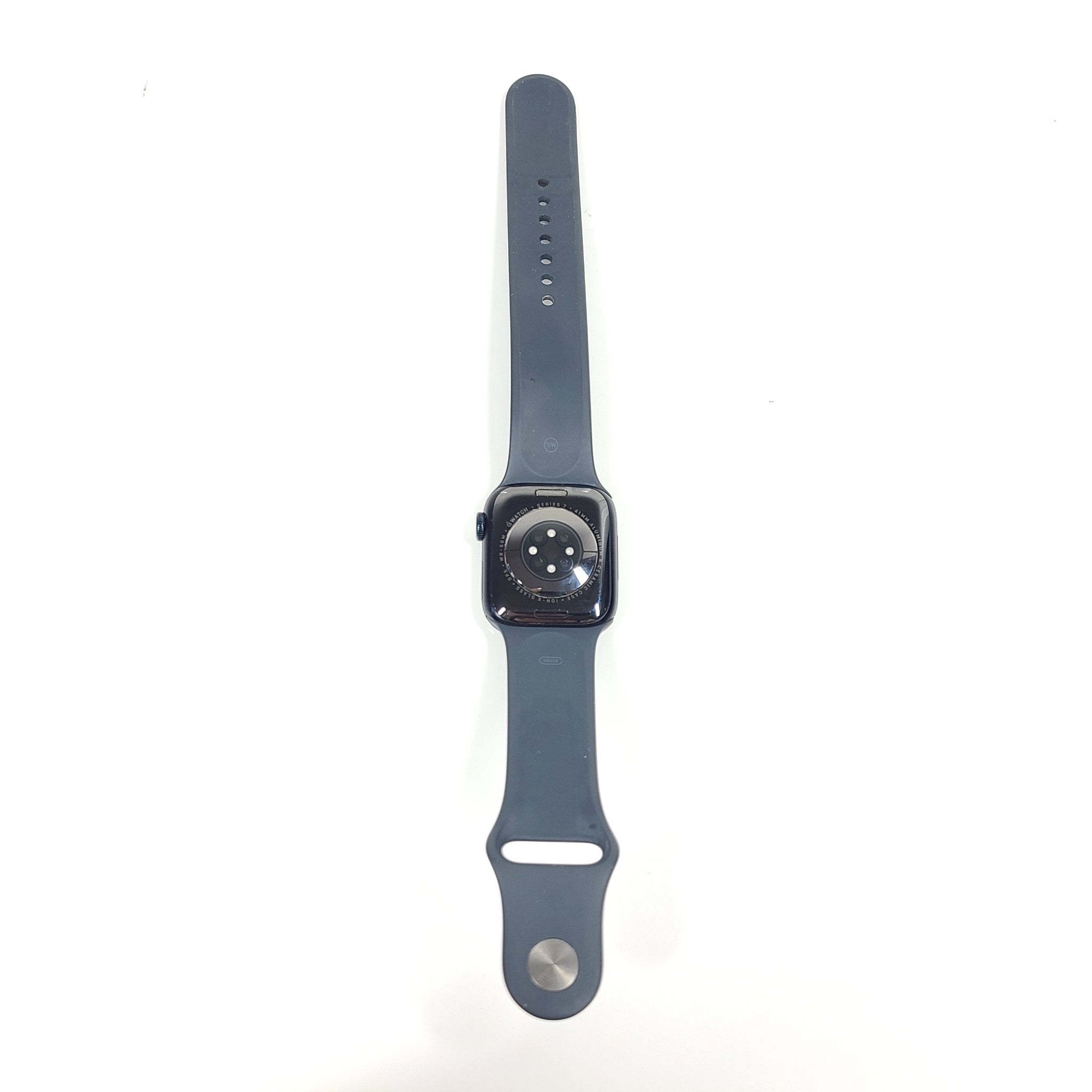 Apple Watch Series 7 41MM A2473 Aluminum Ceramic Case GPS only + Black M/L Band