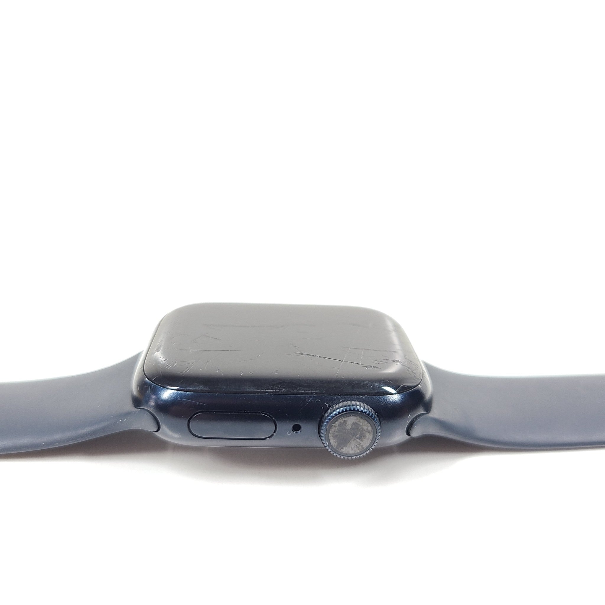 Apple Watch Series 7 41MM A2473 Aluminum Ceramic Case GPS only + Black M/L Band