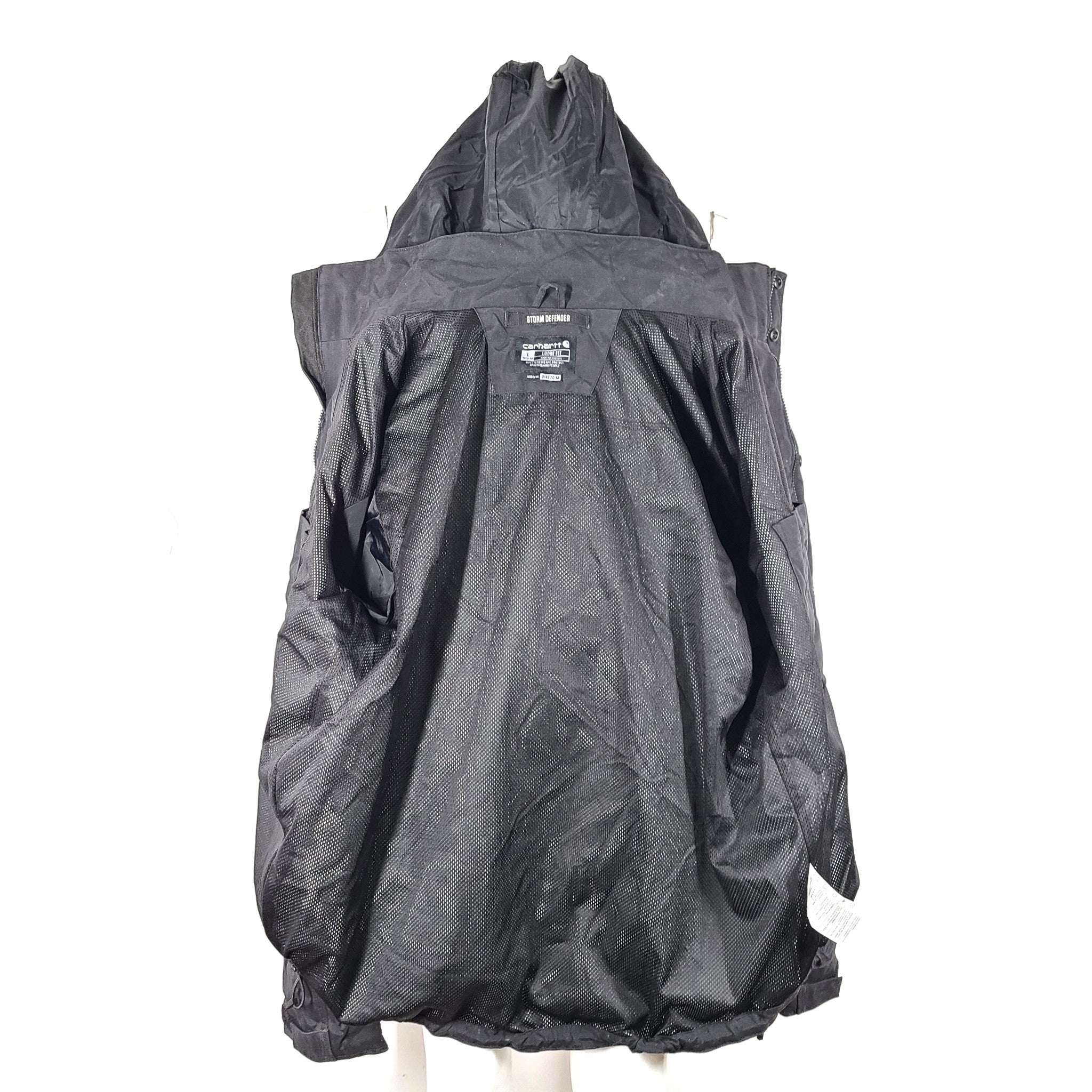 Carhartt Men's Storm Defender Loose Fit Heavyweight Full Zip Jacket Black Sz L