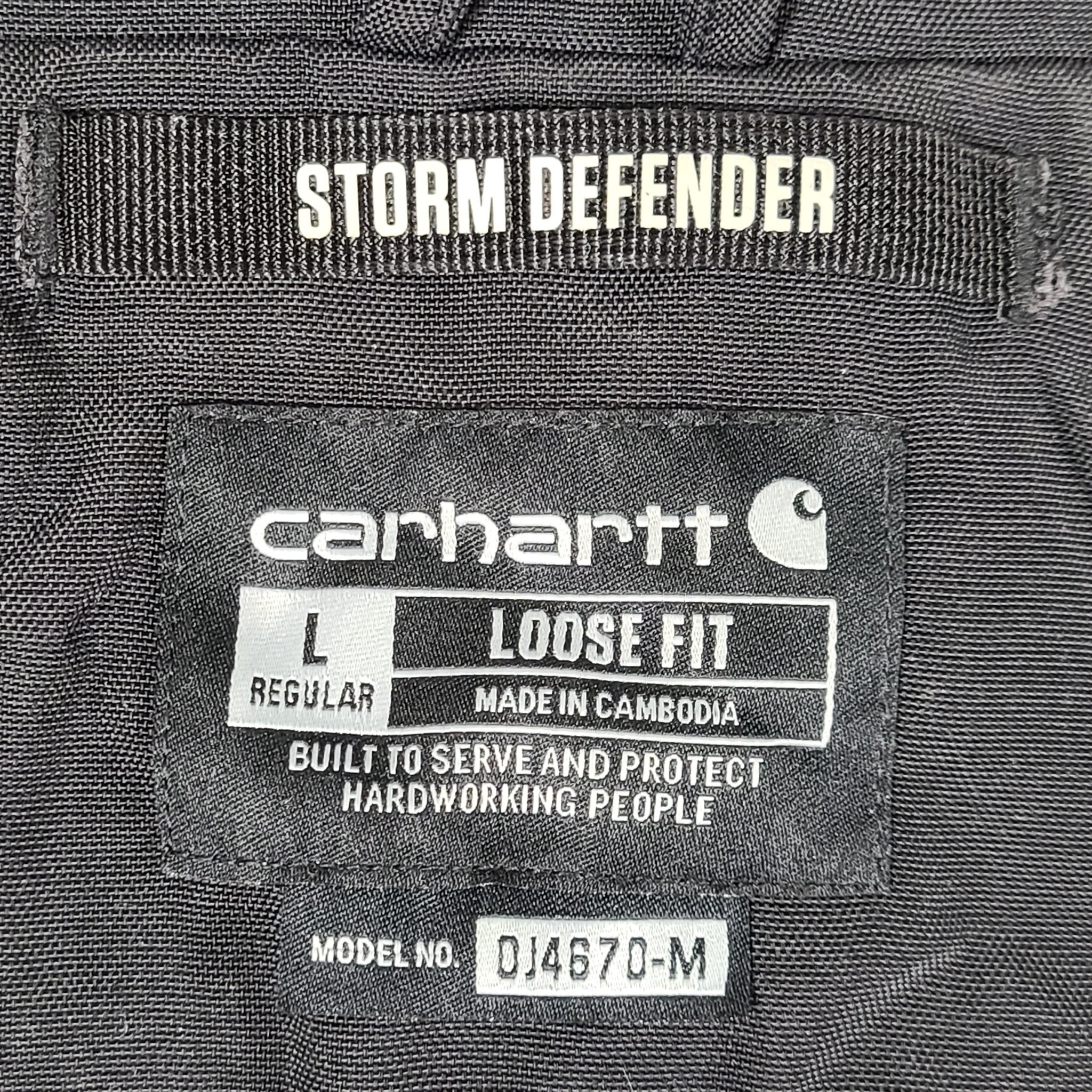 Carhartt Men's Storm Defender Loose Fit Heavyweight Full Zip Jacket Black Sz L