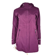 Eddie Bauer Women's Rain Jacket Hooded Coat Windproof Breathable Purple Sz XS