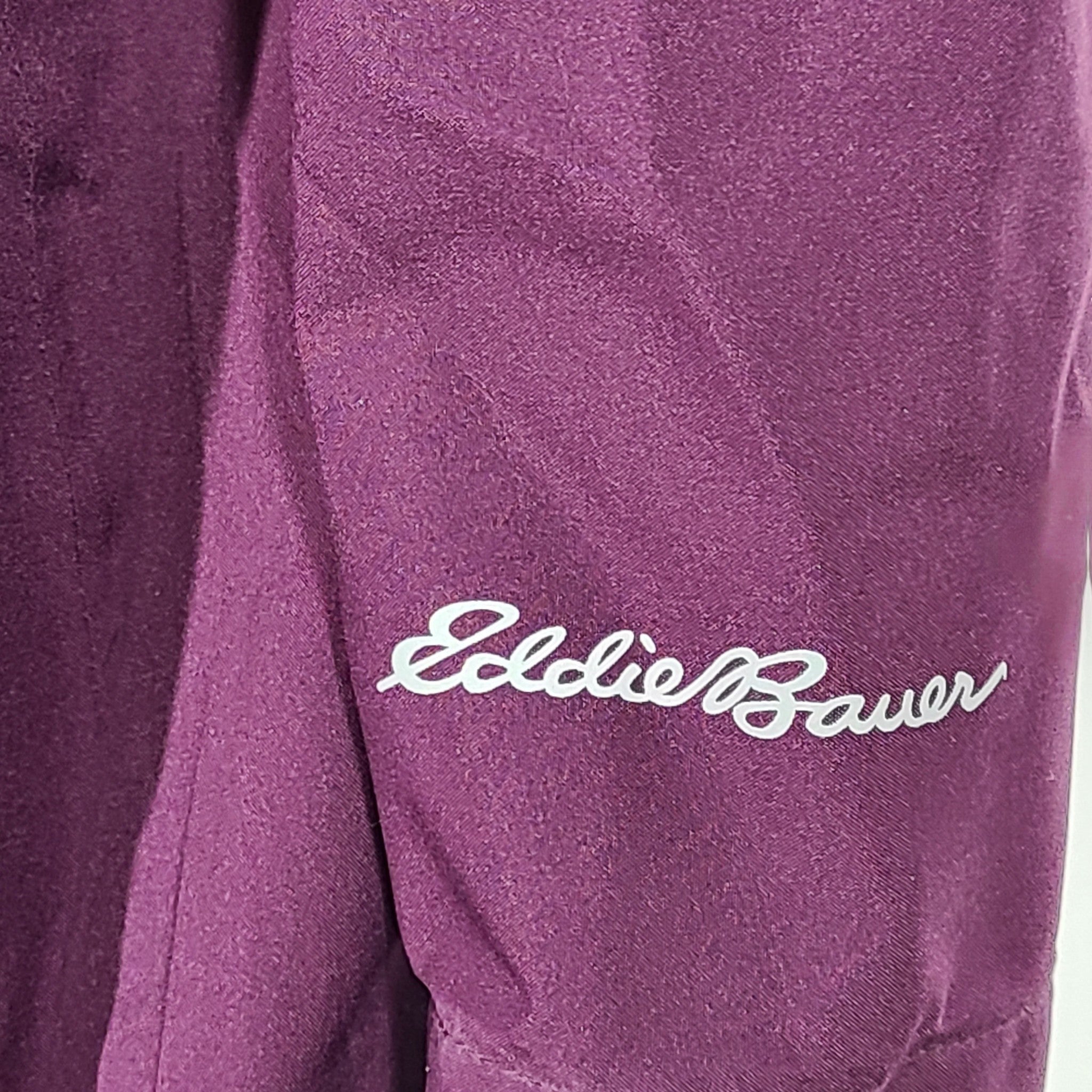Eddie Bauer Women's Rain Jacket Hooded Coat Windproof Breathable Purple Sz XS