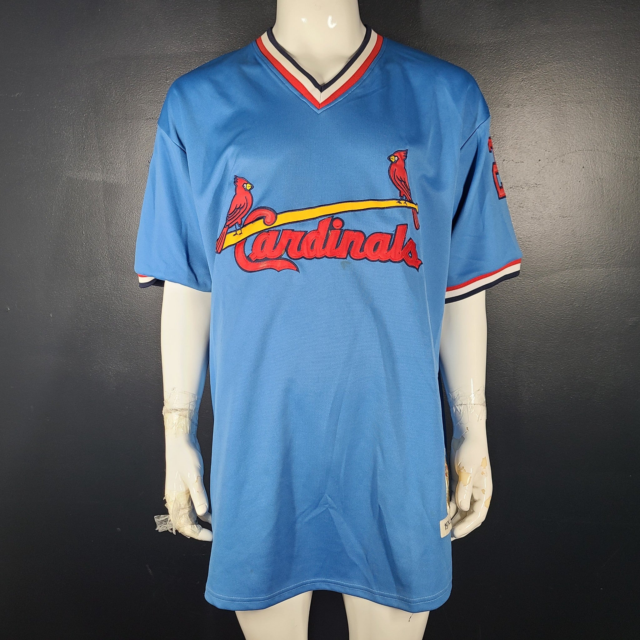 Vtg Mitchell & Ness St Louis Cardinals Lou Brock 1979 MLB Baseball Jersey 2XL 54