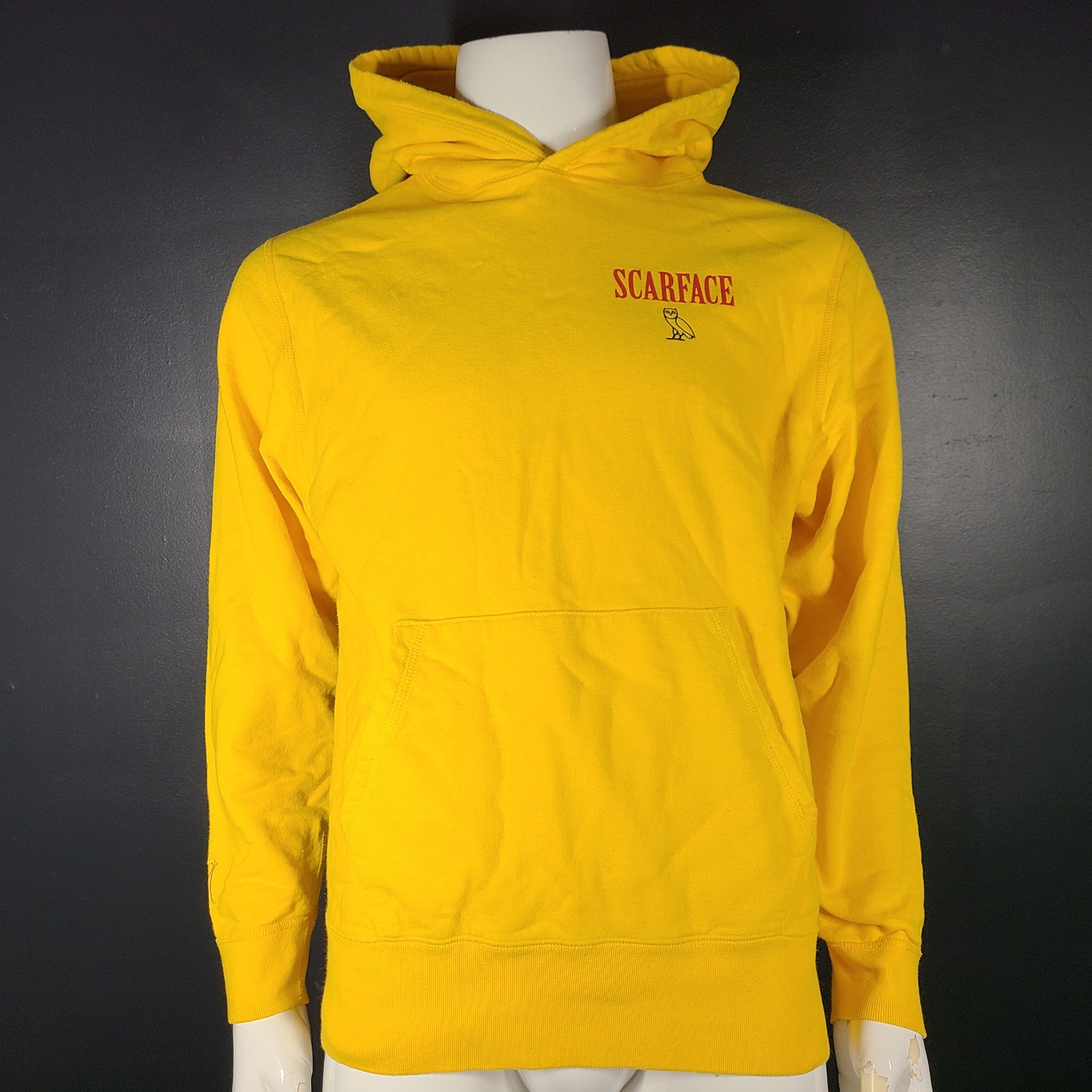 OVO October's Very Own x Scarface Hoodie Sweater Graphic Back Yellow Sz S