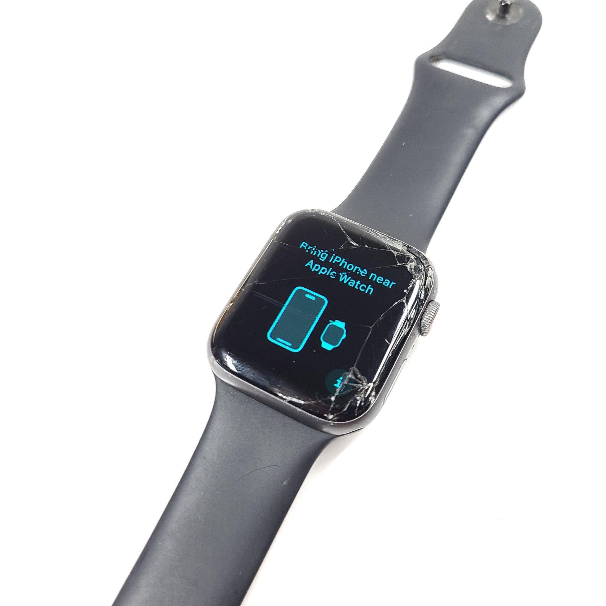 Apple Watch Series 4 44MM A1977 Aluminum Ceramic Case GPS LTE w/ S/M Band READ!!