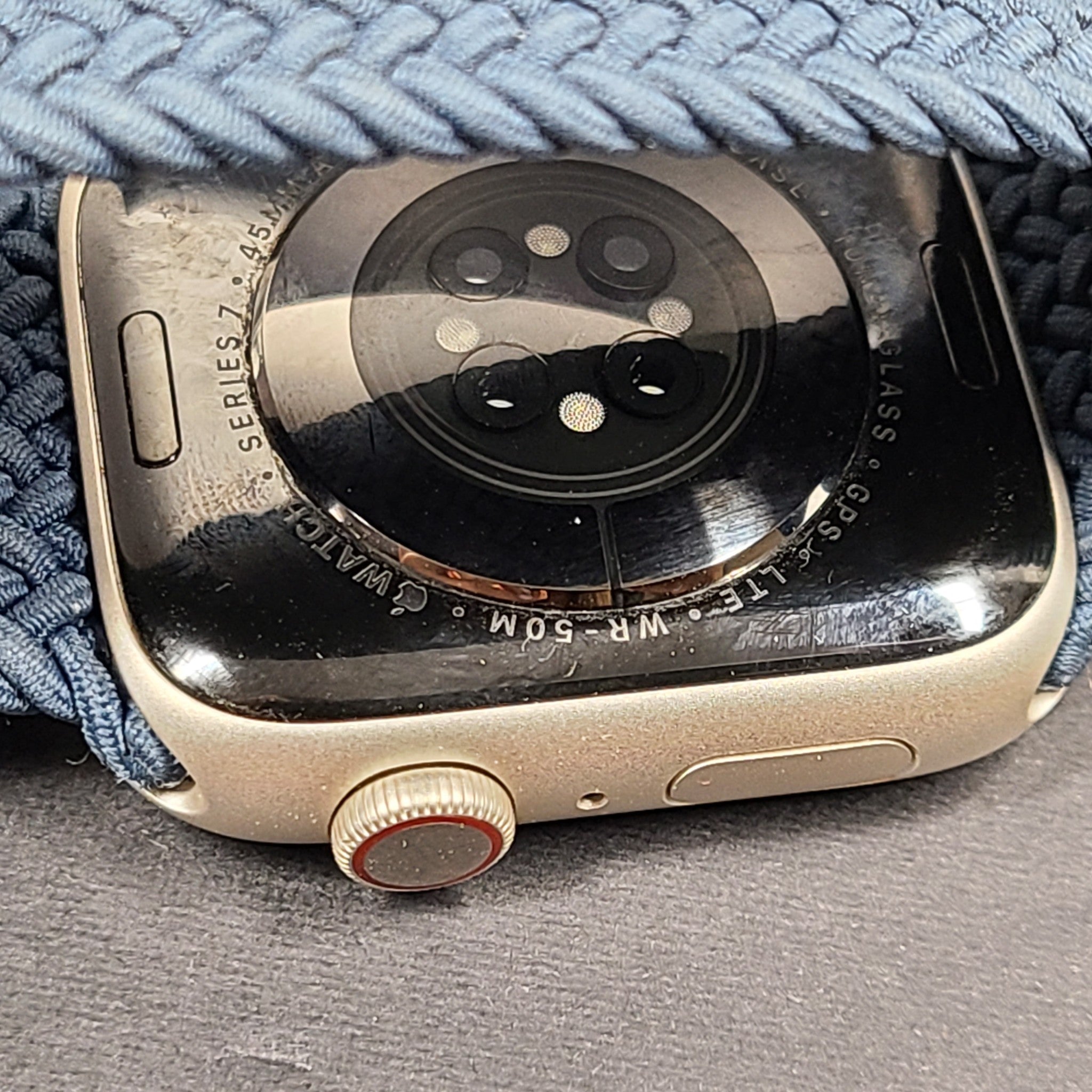 Apple Watch Series 7 45MM A2477 Aluminum & Ceramic Case GPS & LTE S/M Band