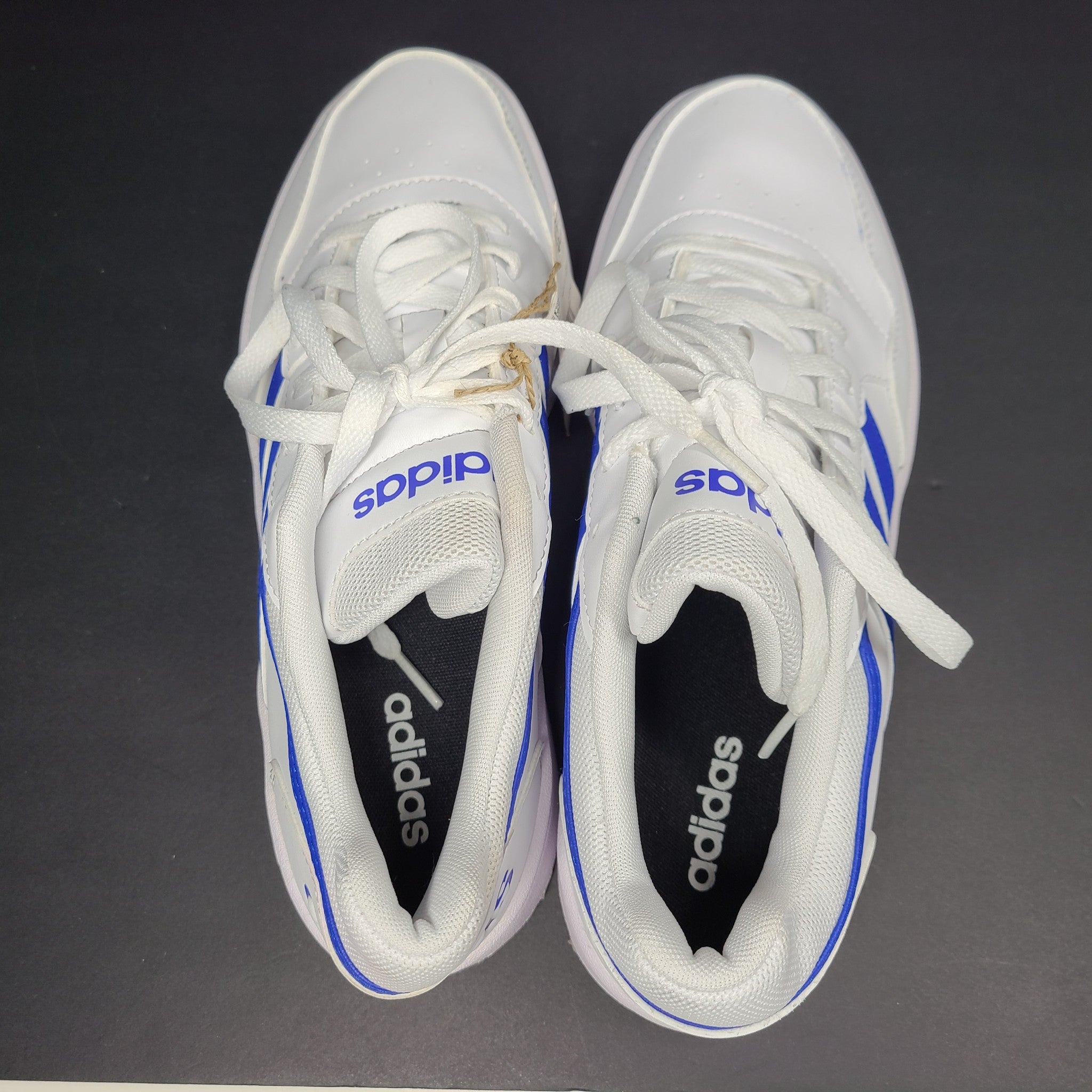 Adidas Men's Hoops 3.0 Low Classic Vintage Shoes Sneakers GY5435 White Blue 10