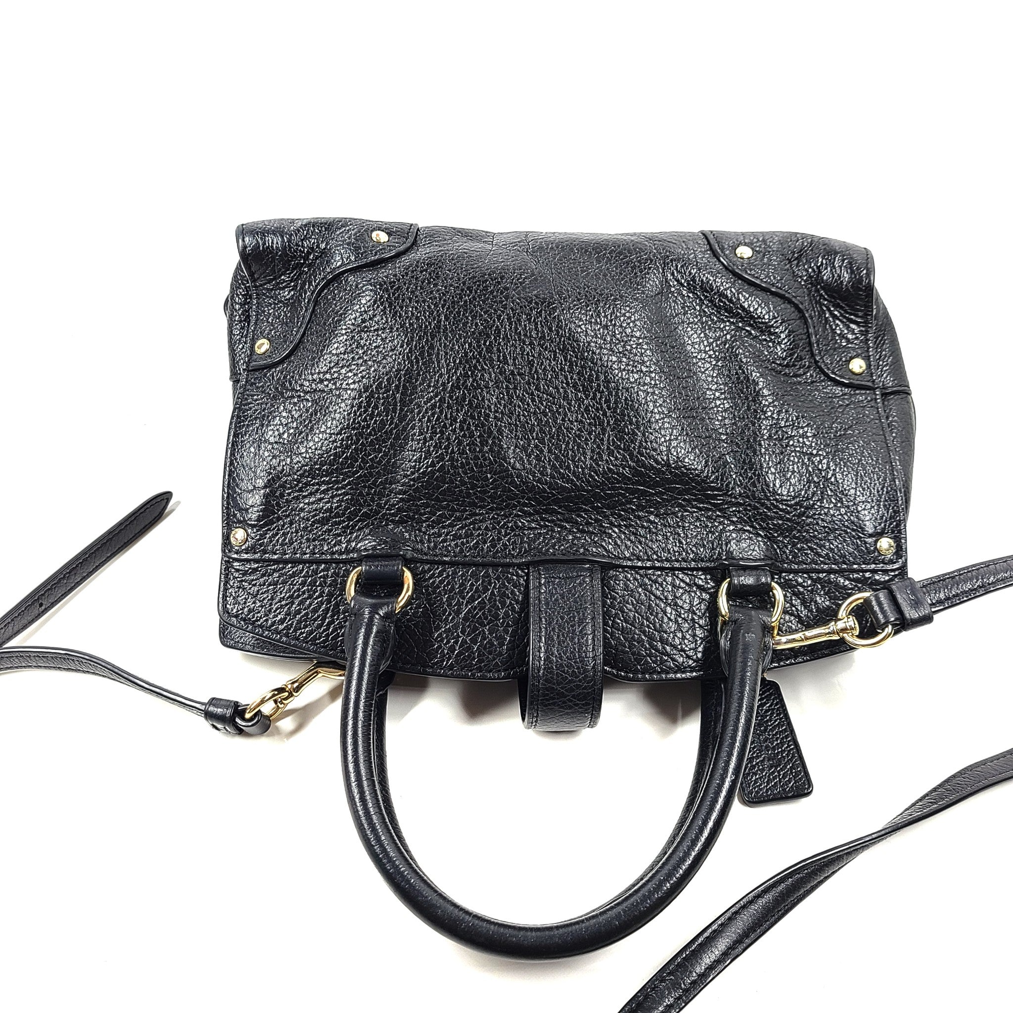 Coach Mercer Satchel Crossbody Strap Leather Handbag 37779 Black