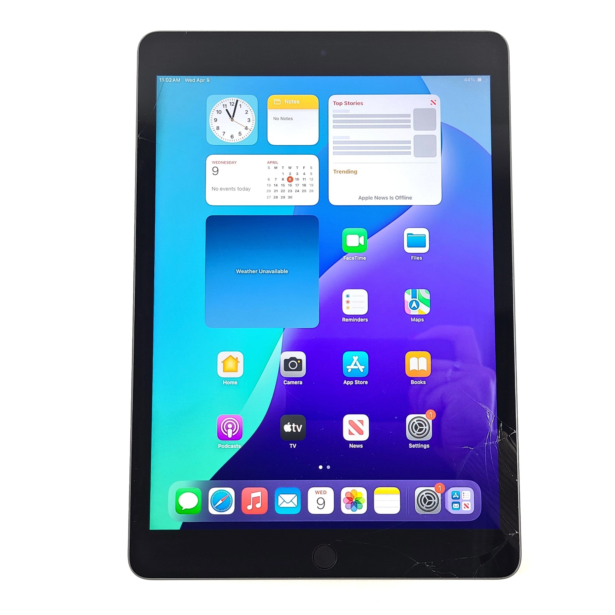 Apple iPad 9th Gen. 64GB A2602 Wi-Fi 10.2 in - Space Gray - READ Screen