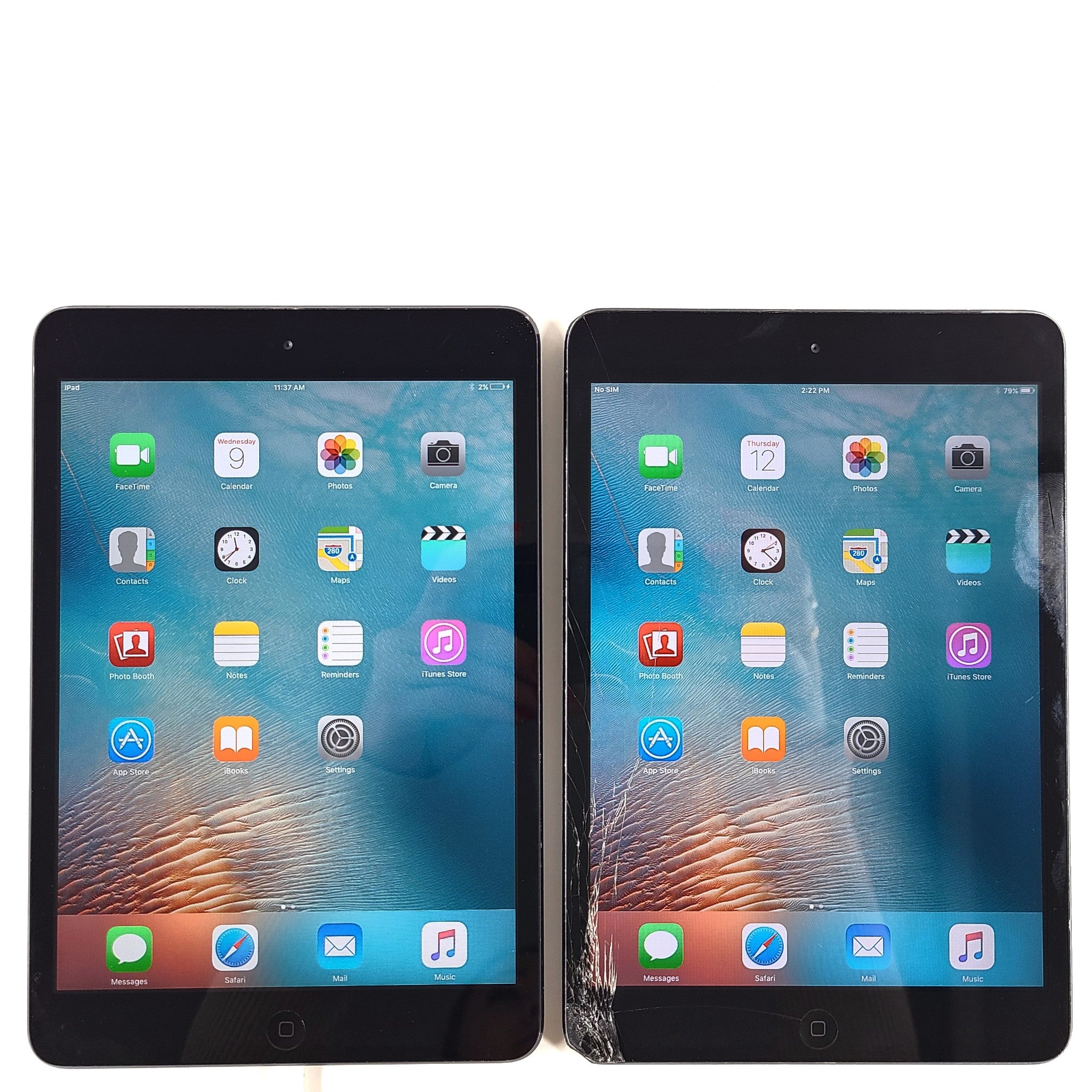 Bundle of 2 Apple iPad Mini 1st Gen 16GB 32GB Wi-Fi 7.9in Space Gray A1432 READ