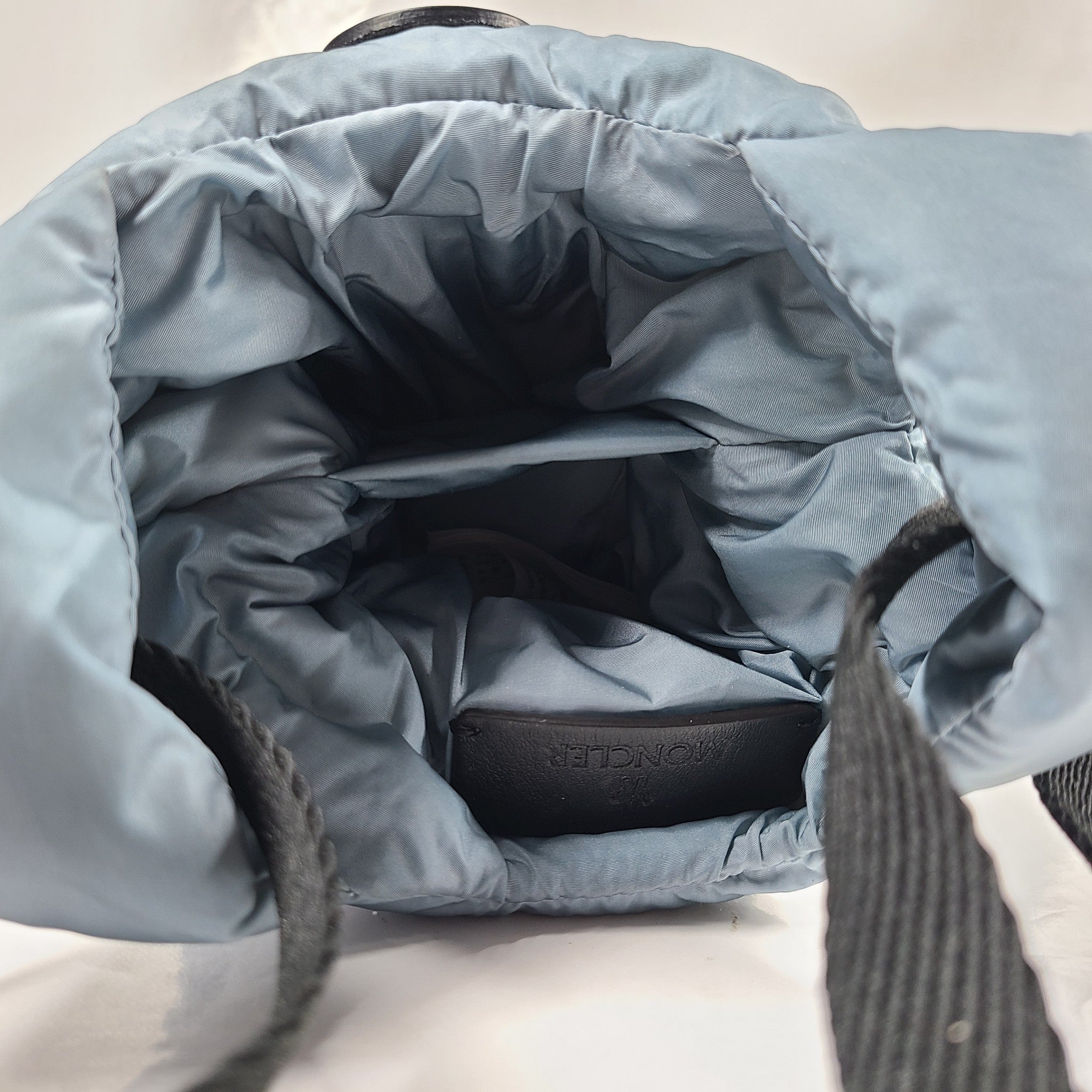 Moncler Women's Small Legere Tote Bag Quilted Down Filing Crossbody Blue