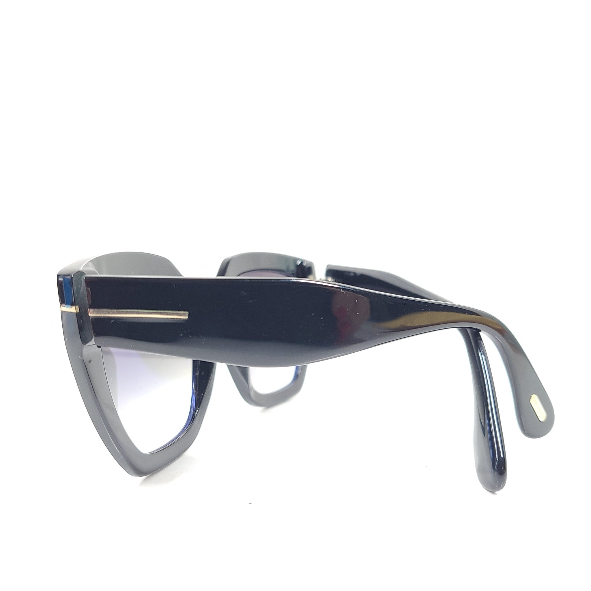 Tom Ford Phoebe Sunglasses Cat Eye Gray Gradient Lens Full Rim 56 x 17 140 Black