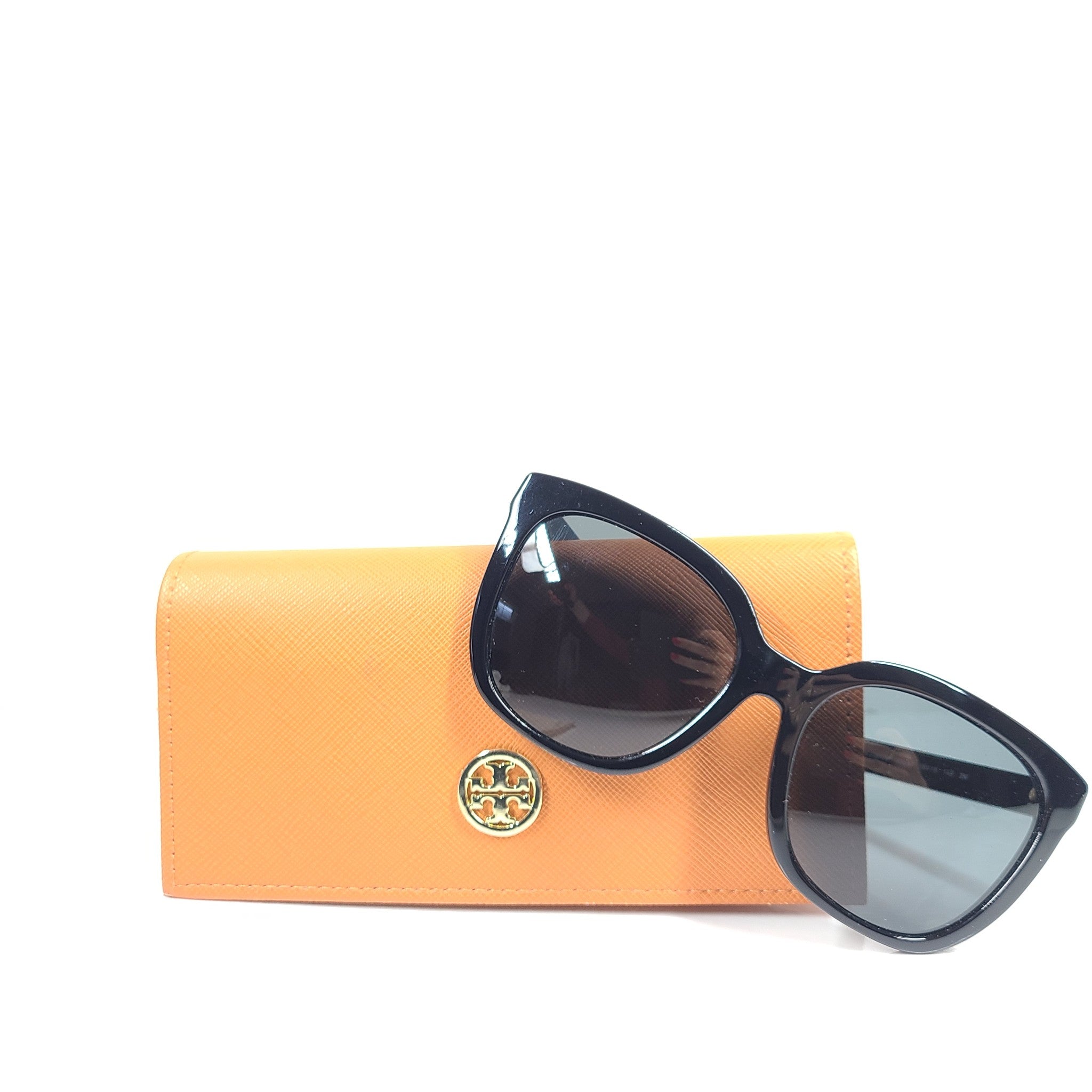 Tory Burch Women's Square Sunglasses TY7161U Full Rim 56 x 18 140 Solid Black