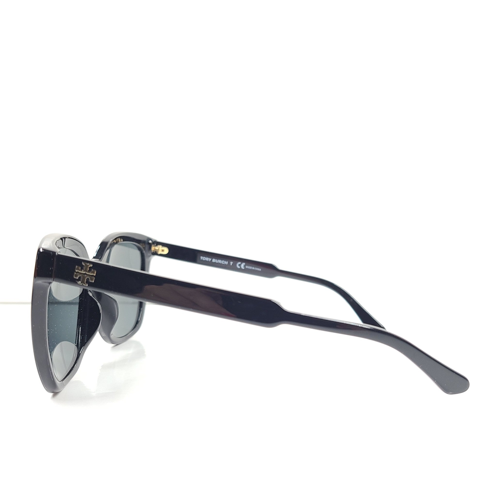 Tory Burch Women's Square Sunglasses TY7161U Full Rim 56 x 18 140 Solid Black