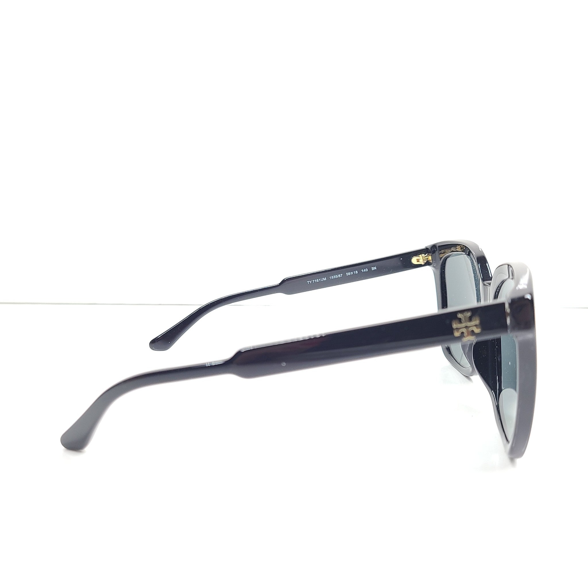 Tory Burch Women's Square Sunglasses TY7161U Full Rim 56 x 18 140 Solid Black