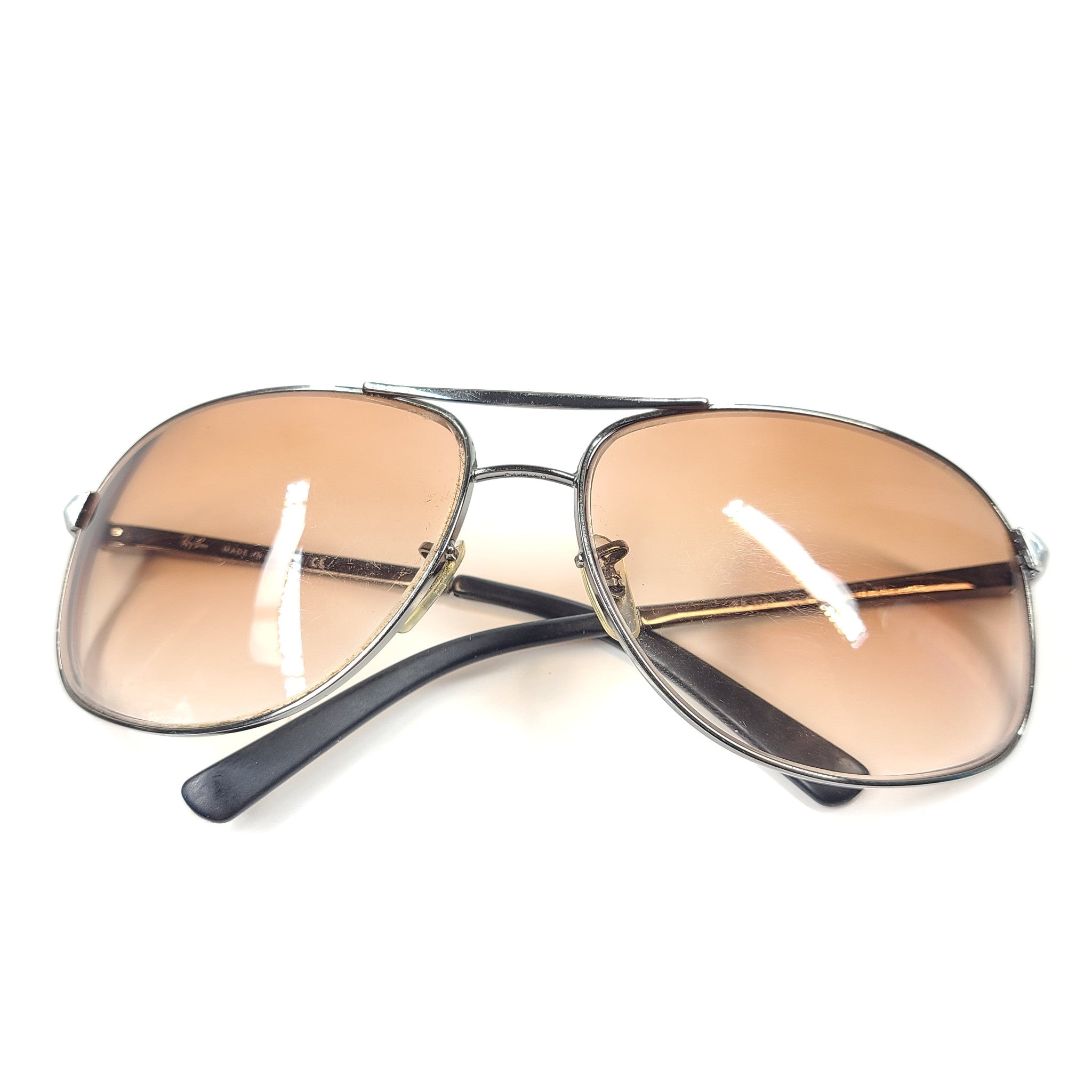 Ray Ban Men's Aviator Brown Gradient RB3387 Classic Sunglasses 67-15 Gunmetal