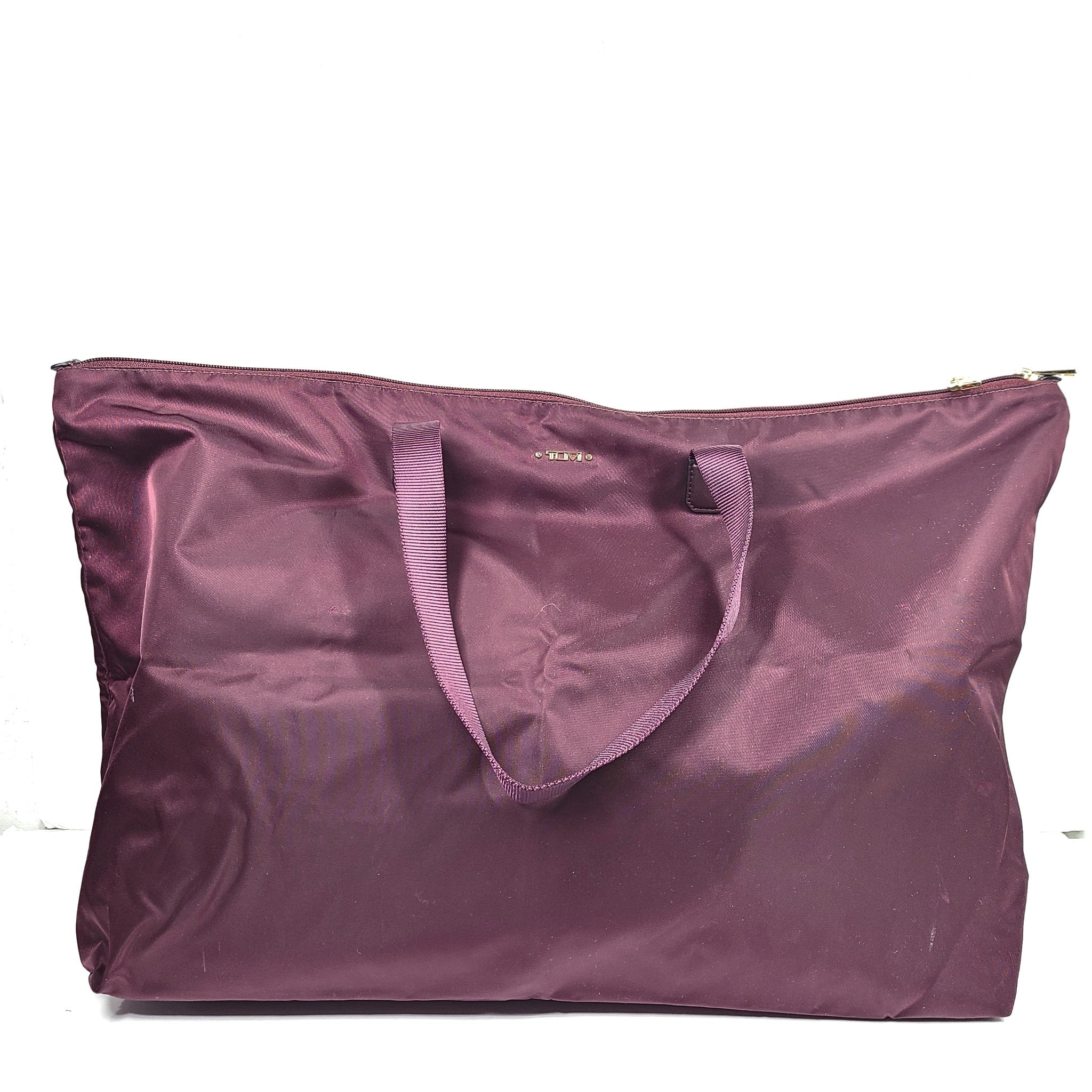 TUMI Corporate Collection Just in Case® Tote Bag Shopper Zippered Burgundy Red