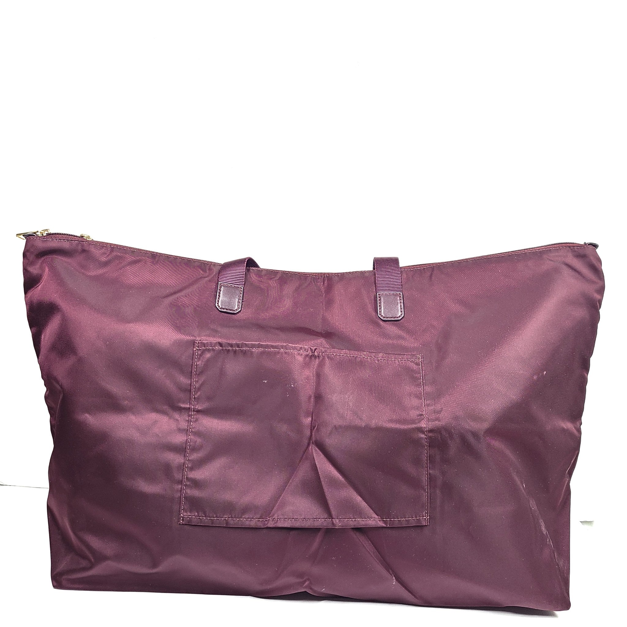 TUMI Corporate Collection Just in Case® Tote Bag Shopper Zippered Burgundy Red