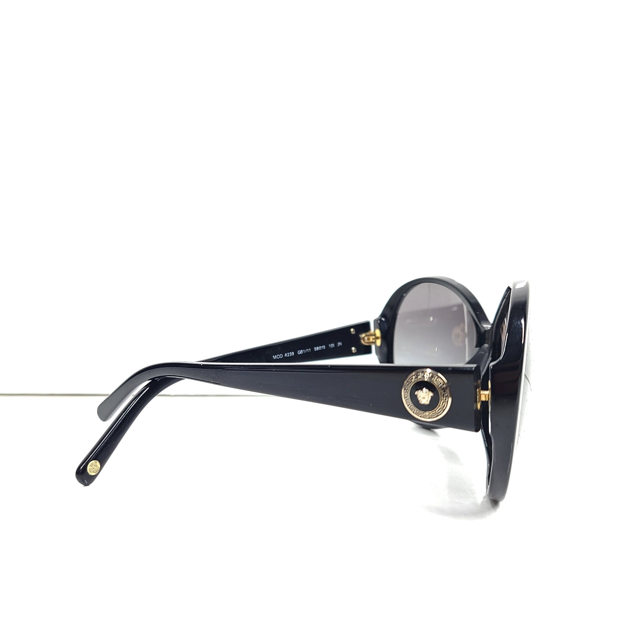 Versace Women's 4239 Medusa Oversized Sunglasses GB1/11 58mm Gradient Lens Black