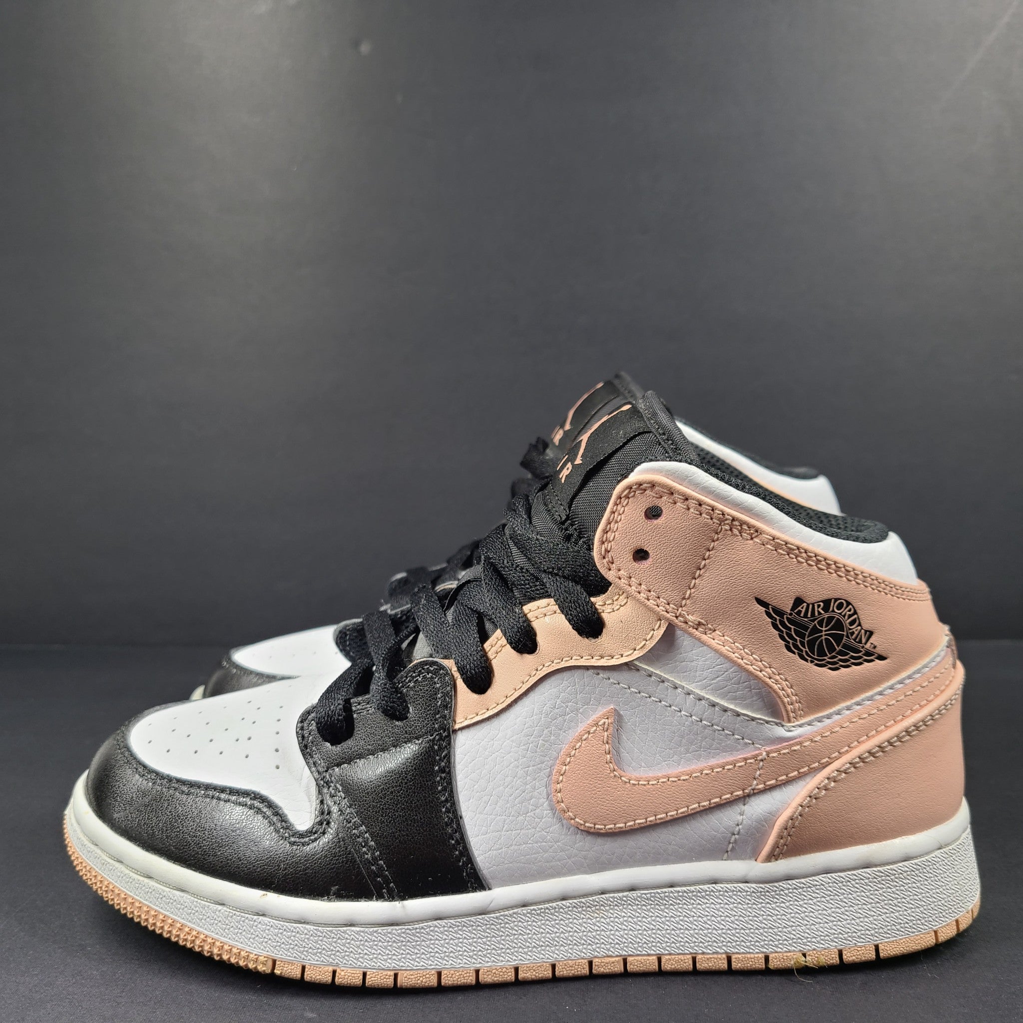 Nike Jordan Air 1 Mid GS Boy's Sneakers 554725-133 Arctic Orange Size 4Y