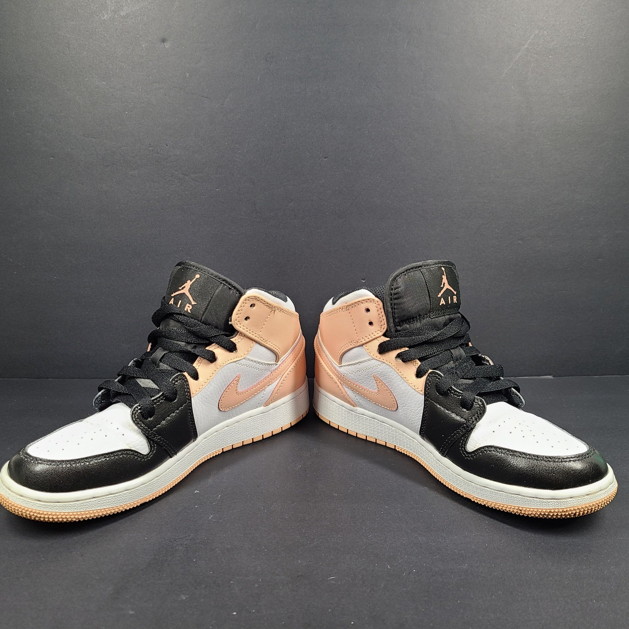 Nike Jordan Air 1 Mid GS Boy's Sneakers 554725-133 Arctic Orange Size 4Y