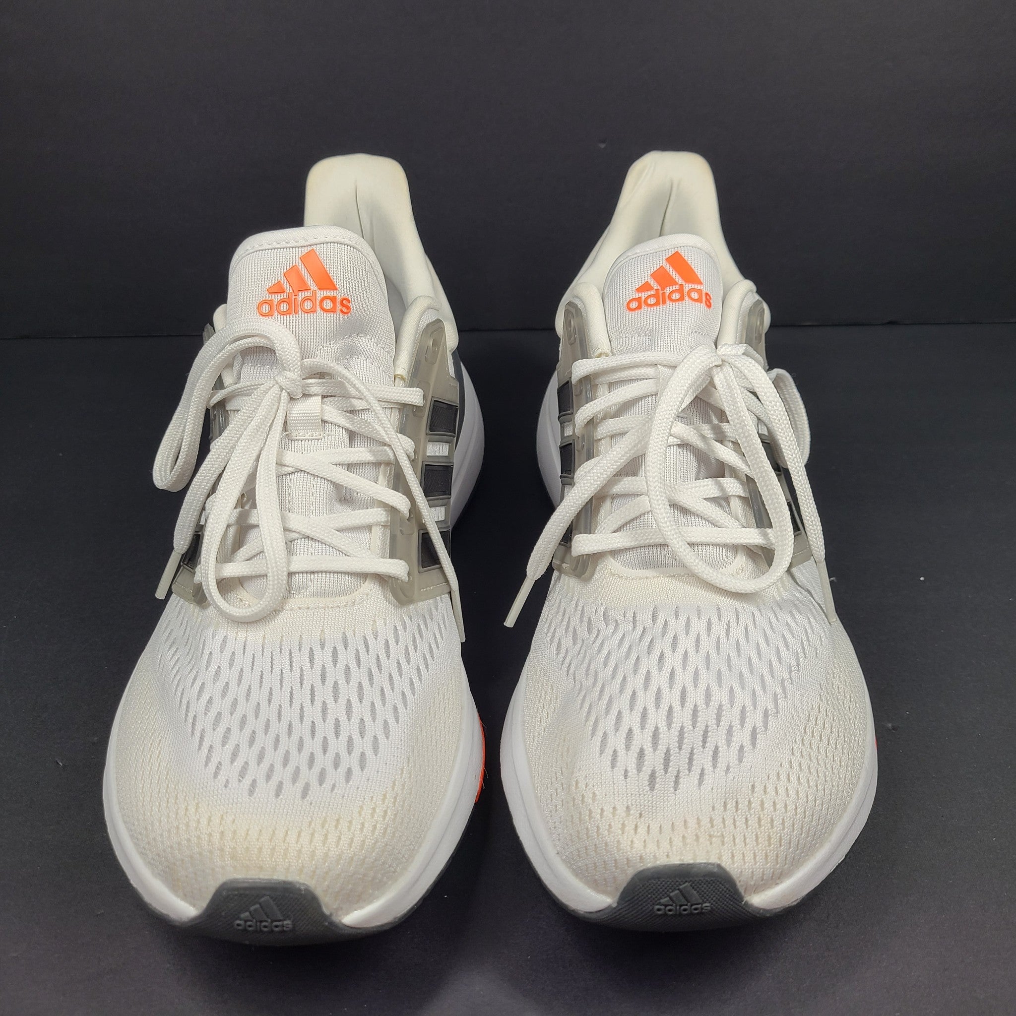 Adidas Men's EQ21 Run Sneakers H00511 White/Black/Solar Red Sz 10