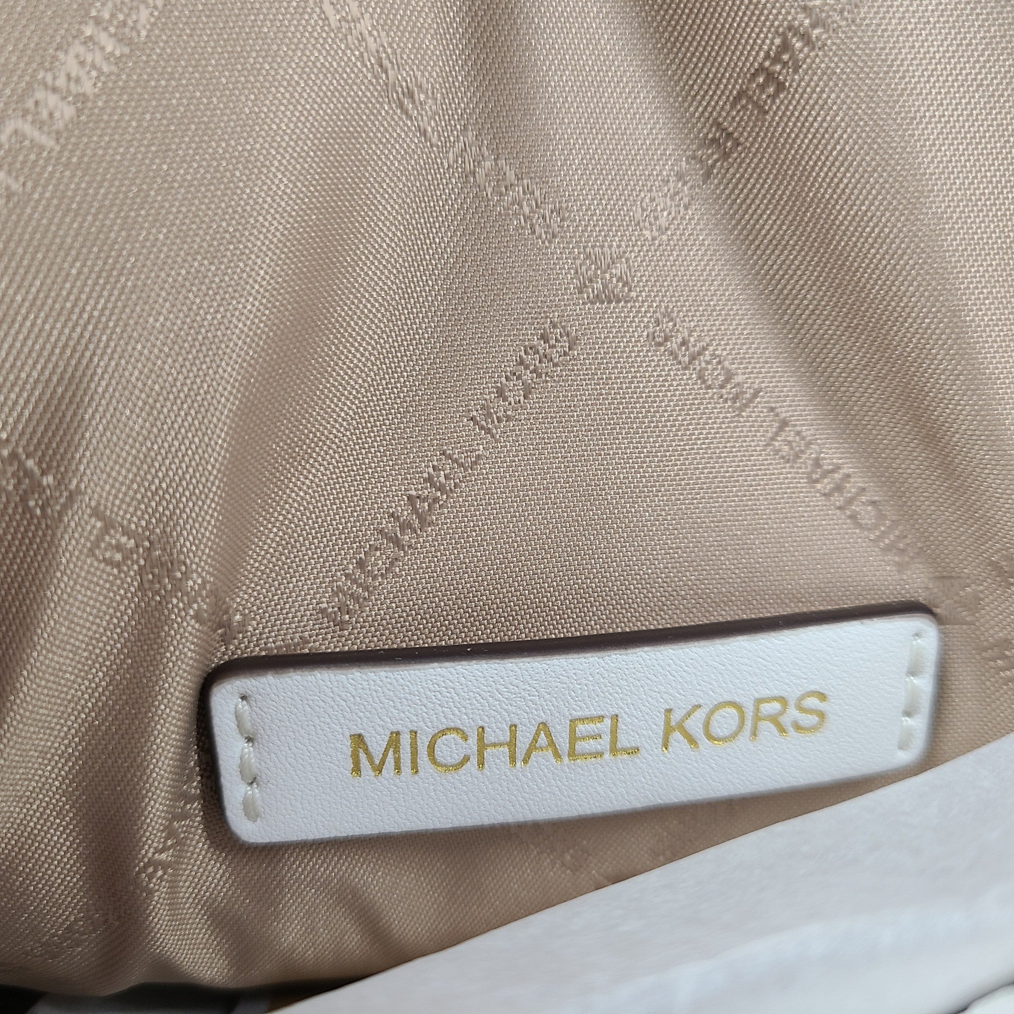 Michael Kors Cece Medium Leather Messenger Bag Crossbody Strap White