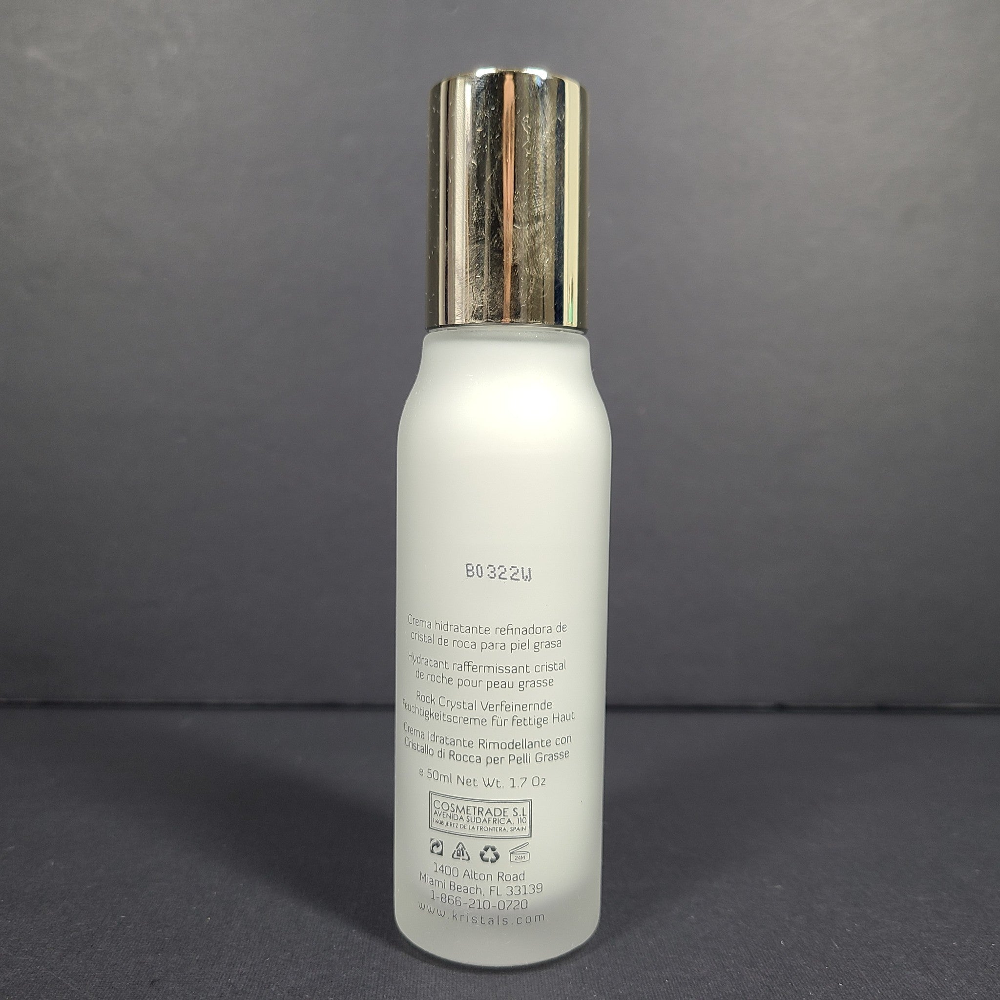 Kristals Cosmetics Rock Crystal Refining Moisturizer Oily Skin 1.7 fl. oz./ 50ml