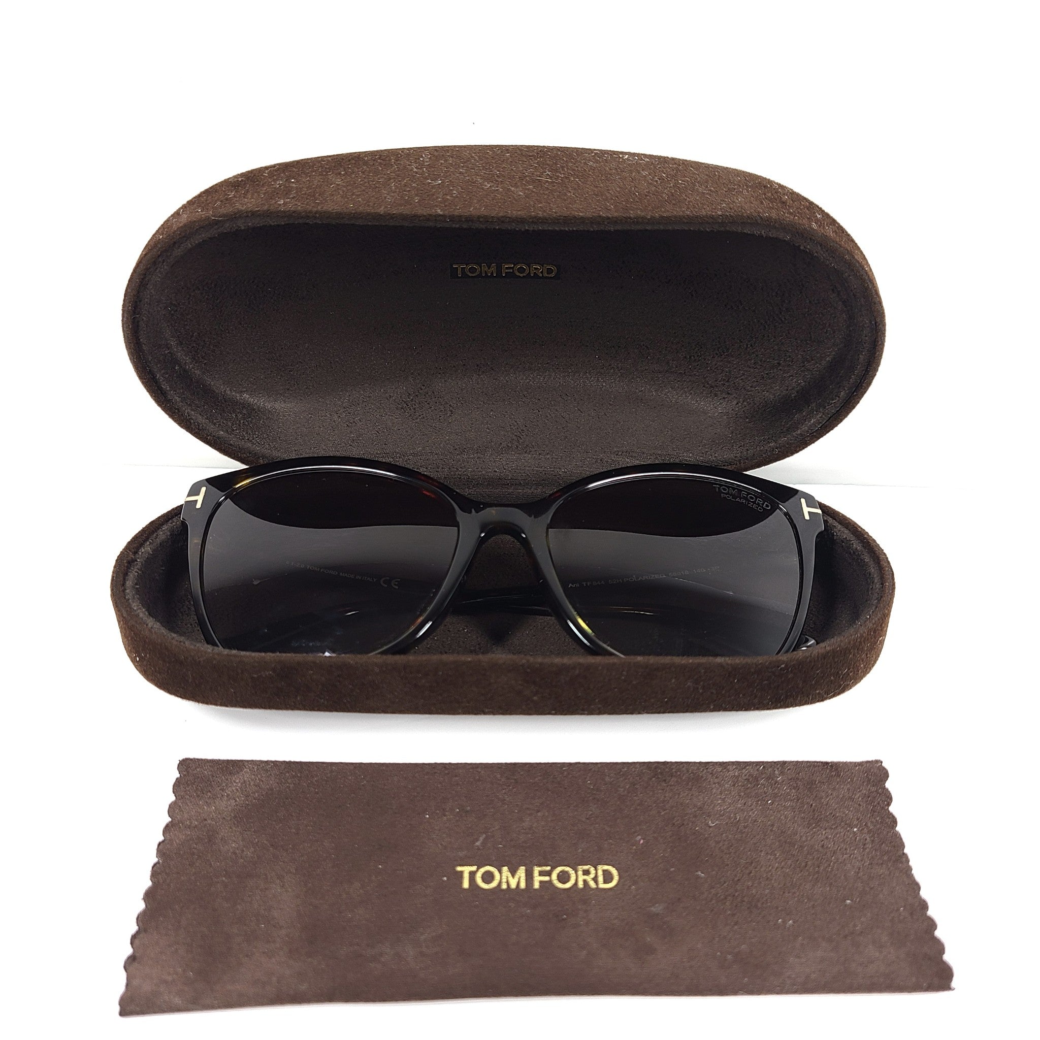 Tom Ford Ani Sunglasses TF844 Havana Frame 58 x 18 Brown Polarized Sunglasses
