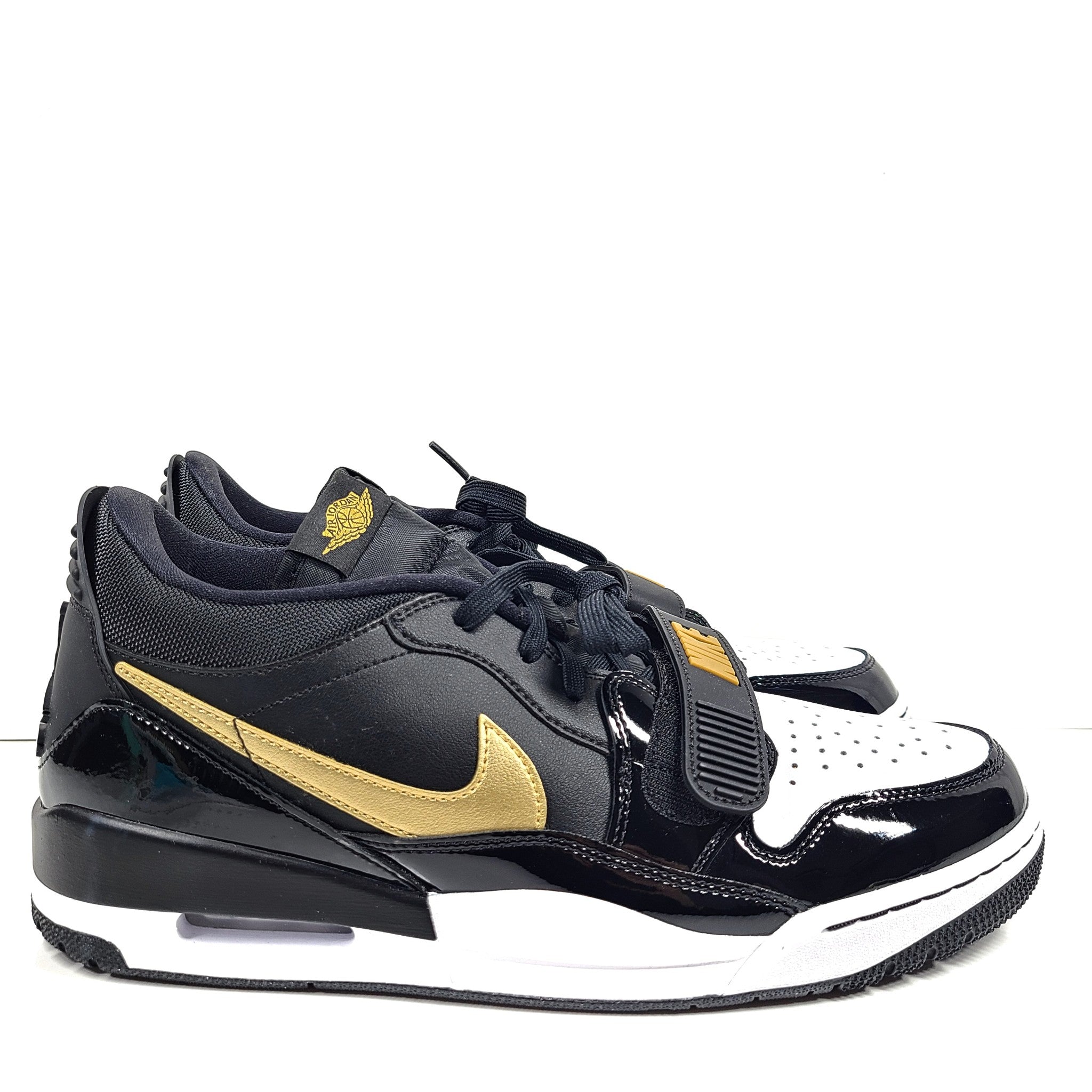 Nike Men's Jordan Legacy 312 Low Sneakers Black Metallic Gold CD7069-071 Size 12