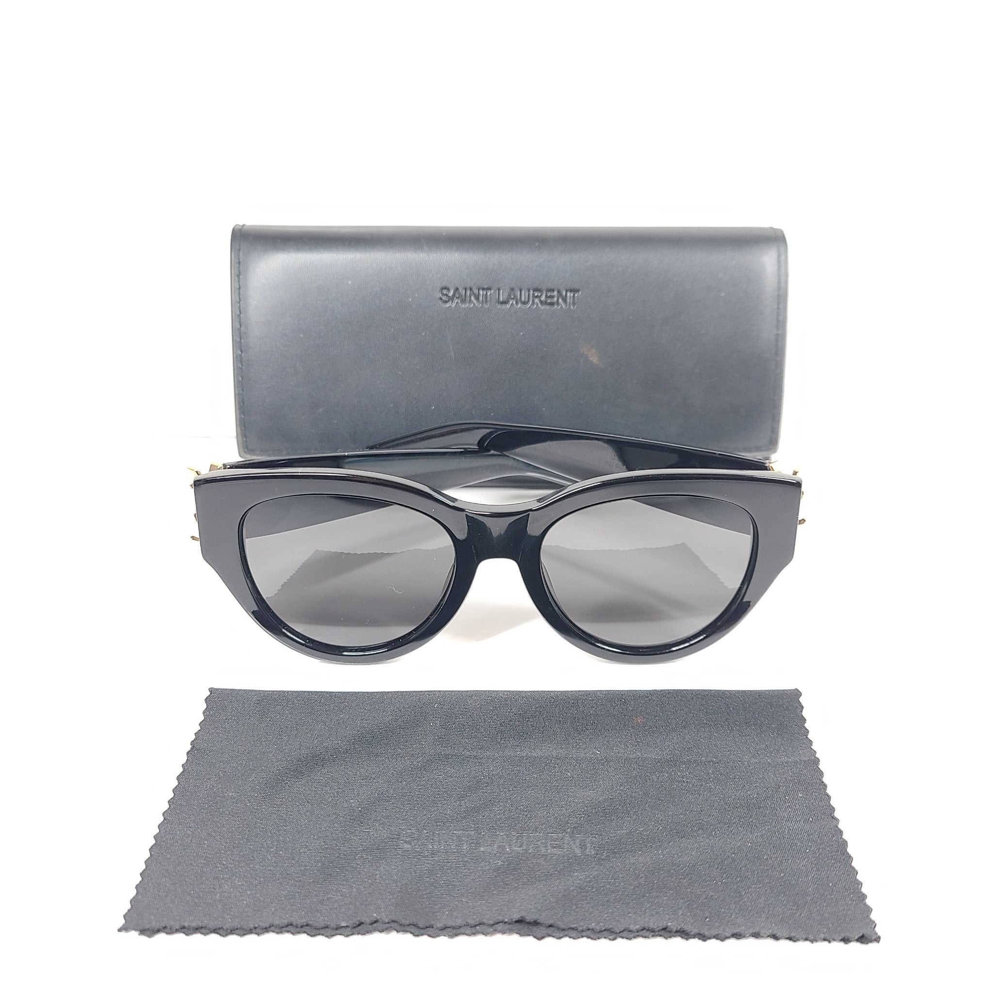 Saint Laurent Women's SL M94 Cat Eye Sunglasses 53 x 20 145 UV Protection Black