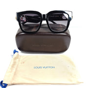 Louis Vuitton Women's LV Link PM Square Sunglasses Z1566 54x18 145 Black