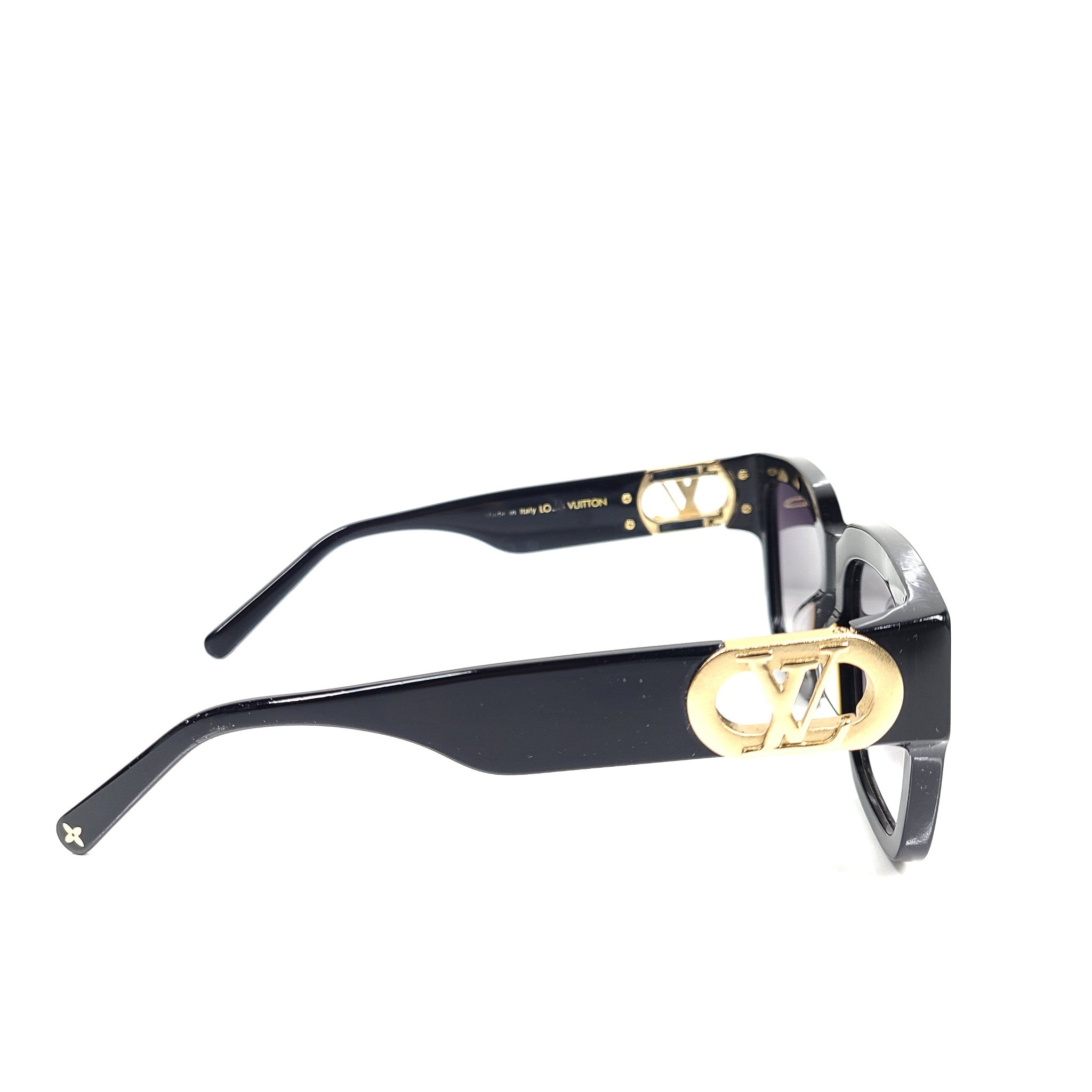 Louis Vuitton Women's LV Link PM Square Sunglasses Z1566 54x18 145 Black