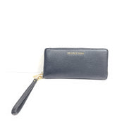 Michael Kors Jet Set Travel Large Pebbled Leather Wristlet Wallet Black