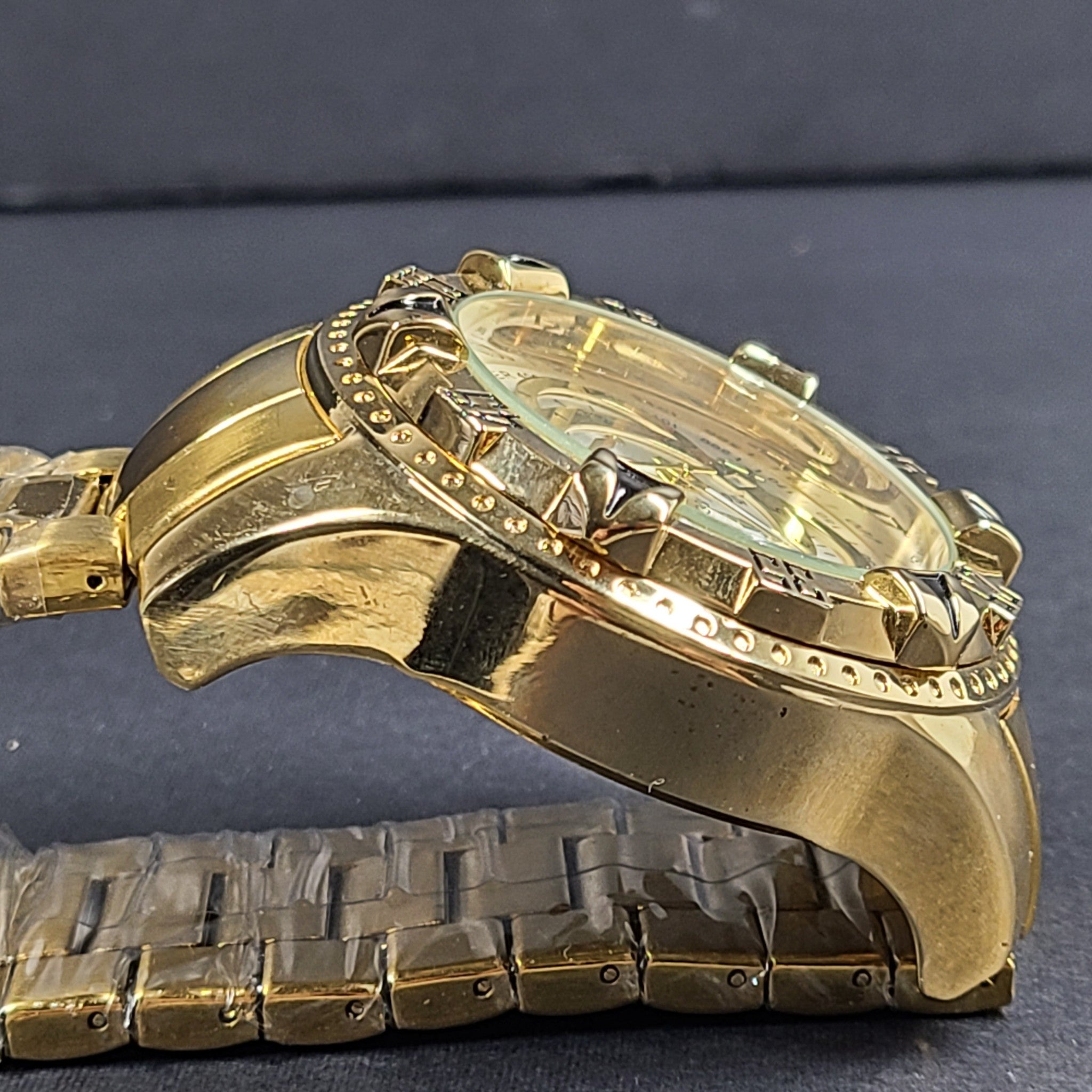 Invicta Men's Reserve Quartz Watch 55mm Stainless Steel Strap Gold Tone