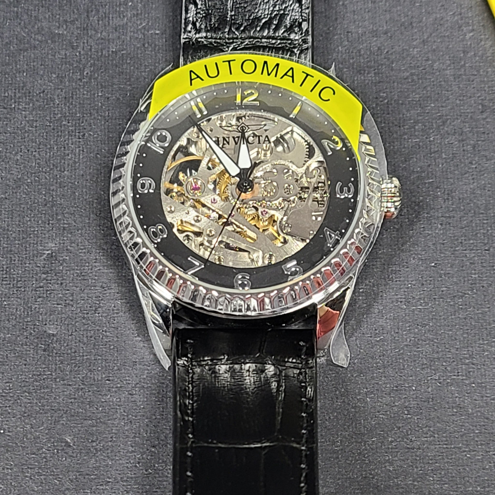 Invicta Women's 36566 Watch 38 mm Stainless Steel Case Leather Band Clear