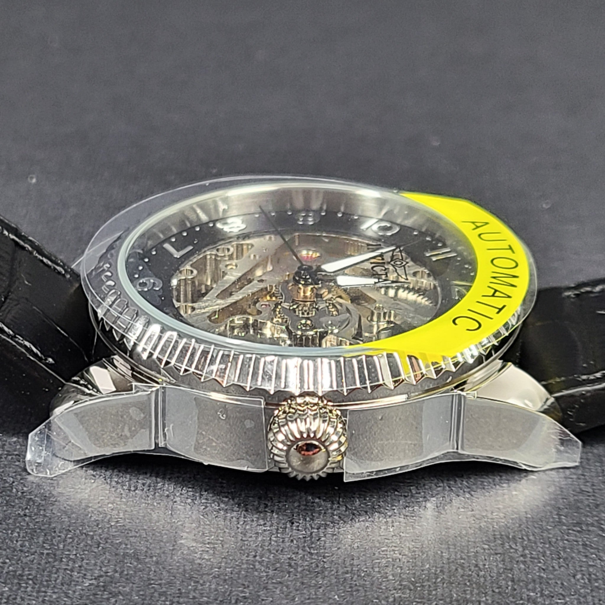 Invicta Women's 36566 Watch 38 mm Stainless Steel Case Leather Band Clear