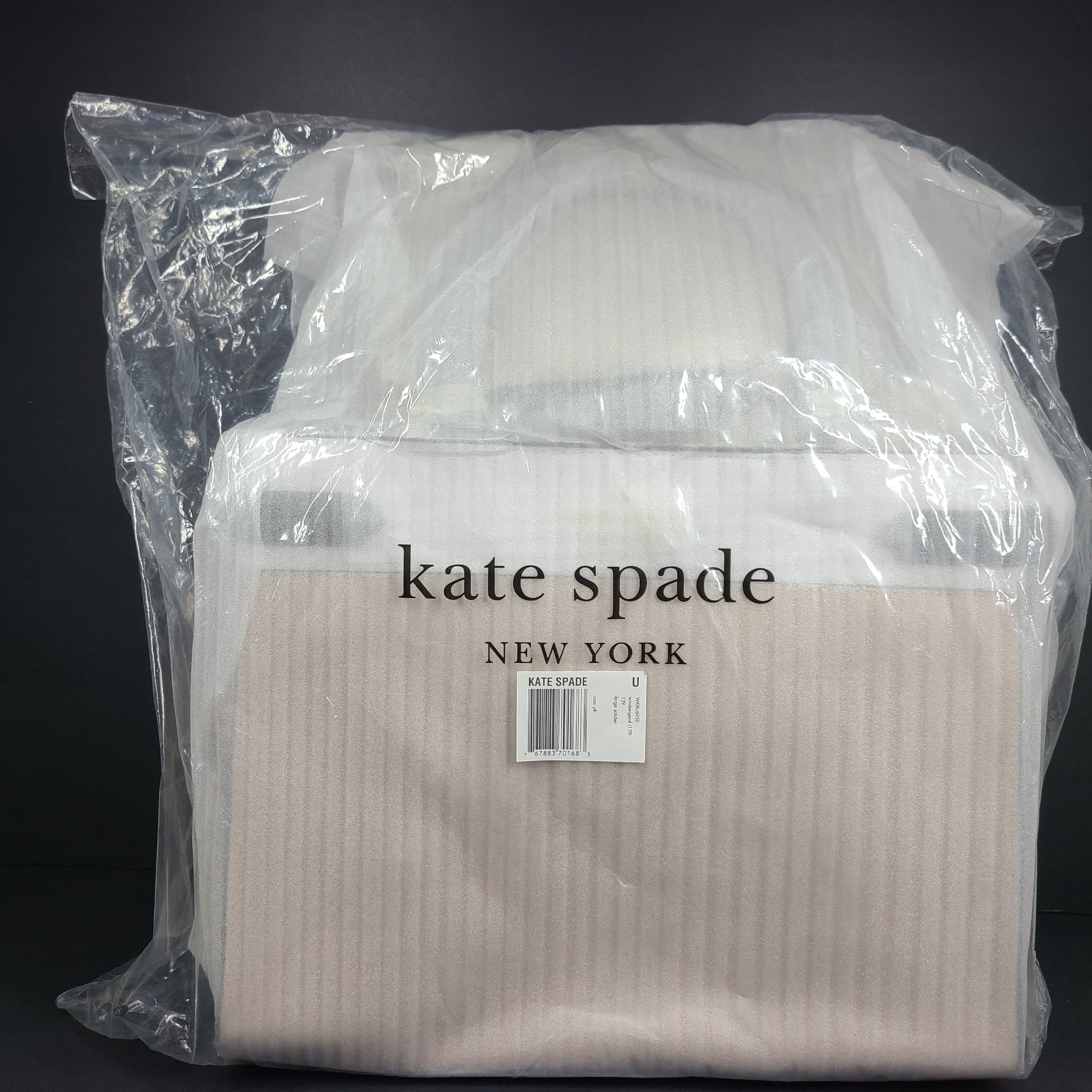 Kate Spade Staci Colorblock Large Satchel Bag Leather WKRU6950 Beige NWT