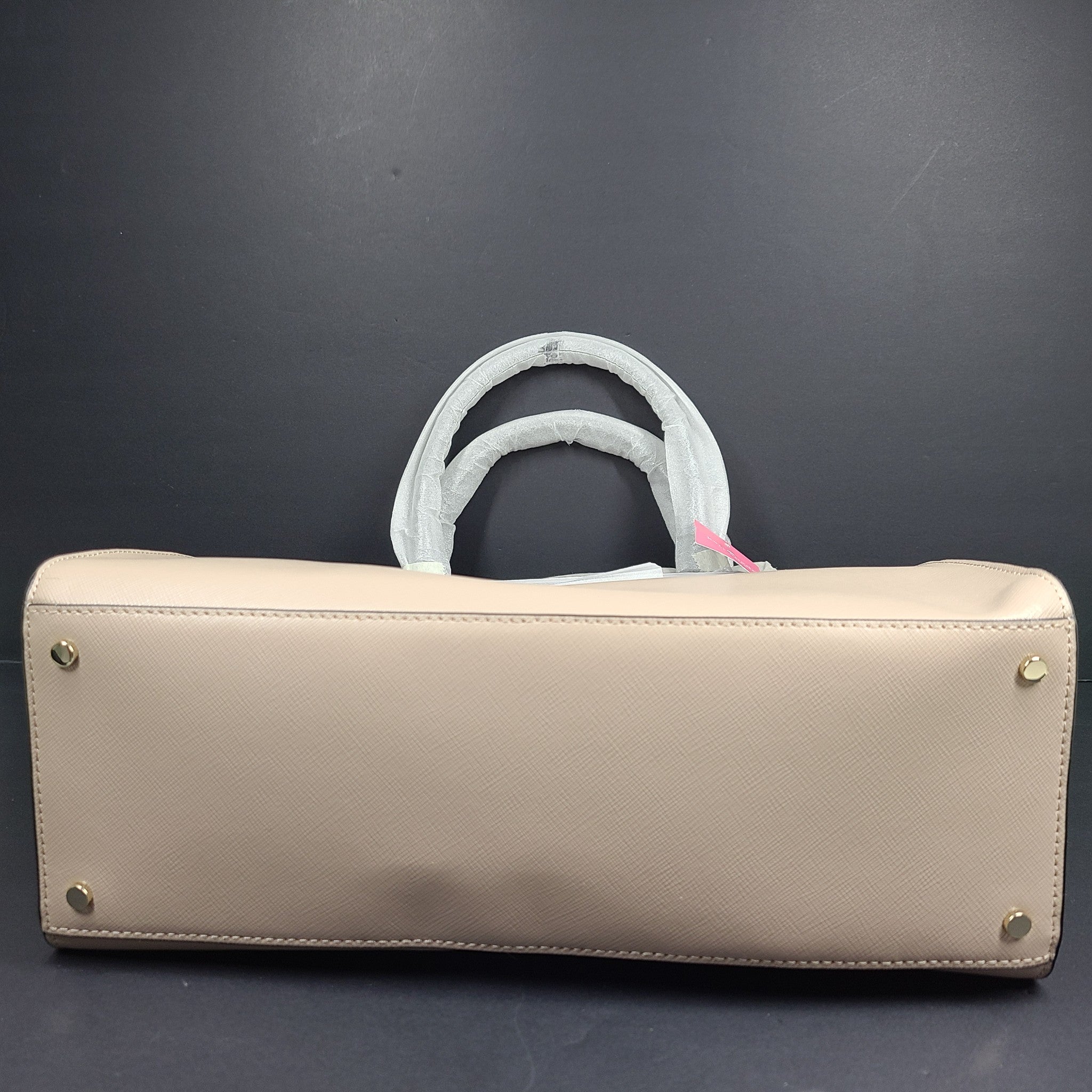 Kate Spade Staci Colorblock Large Satchel Bag Leather WKRU6950 Beige NWT