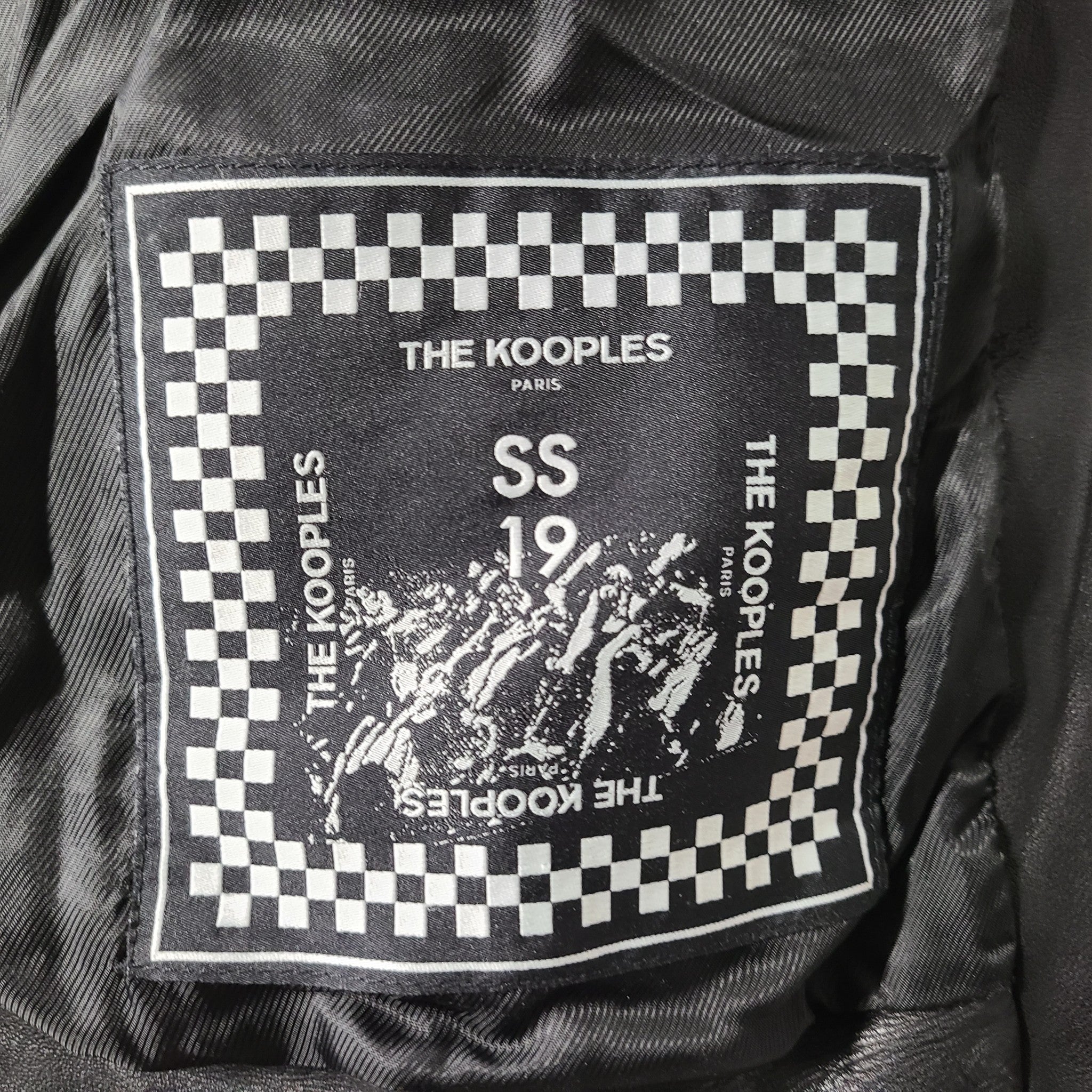 THE KOOPLES Men's Leather Moto Jacket Black Sz M