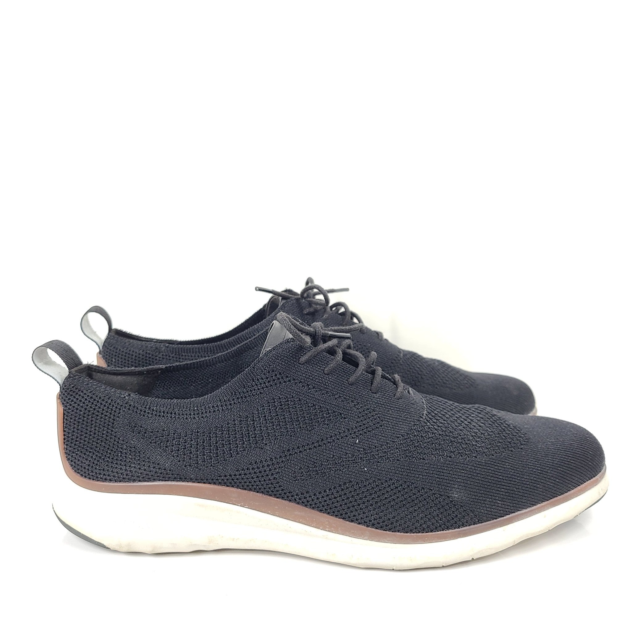 Cole Haan Men's 3.ZERØGRAND Knit Wingtip Oxford Shoes Black Sz 13